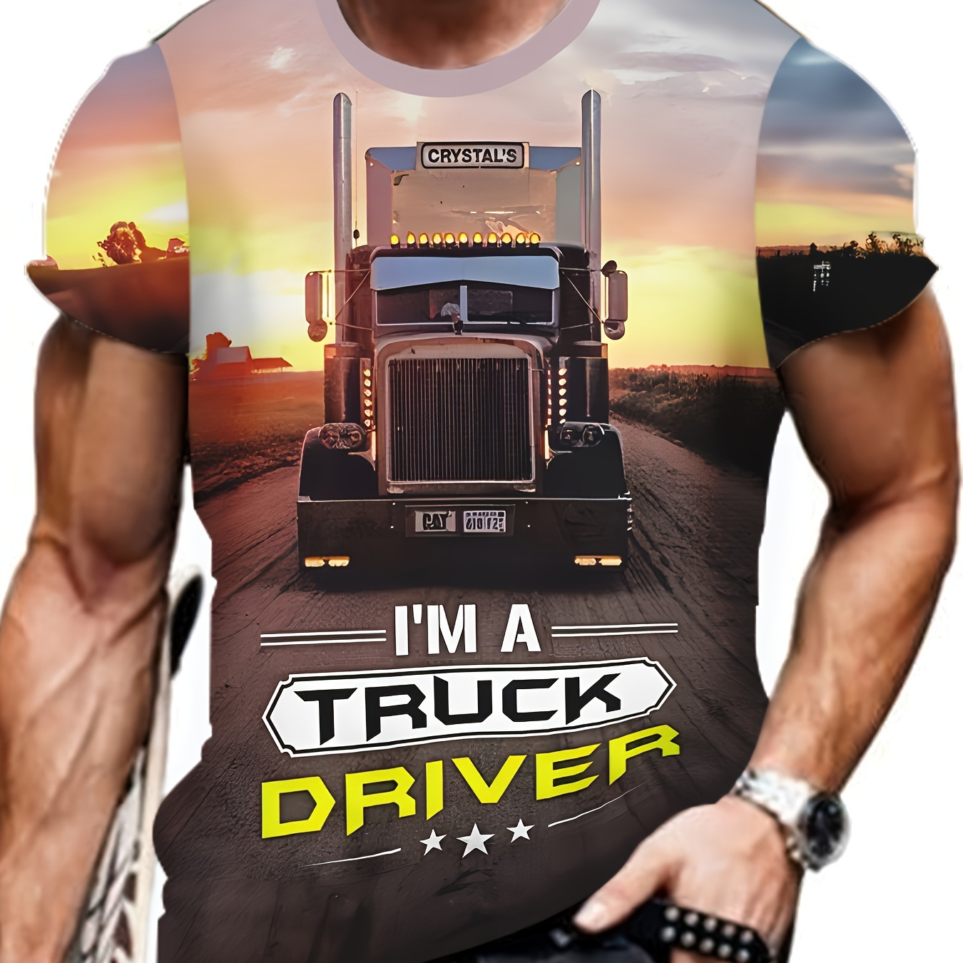 Men's Truck Graphic Print T-shirt, Short Sleeve Crew Neck Tee, Men's Clothing For Summer Outdoor
Men's Truck Graphic Print T-shirt, Short Sleeve Crew Neck Tee, Men's Clothing For Summer Outdoor