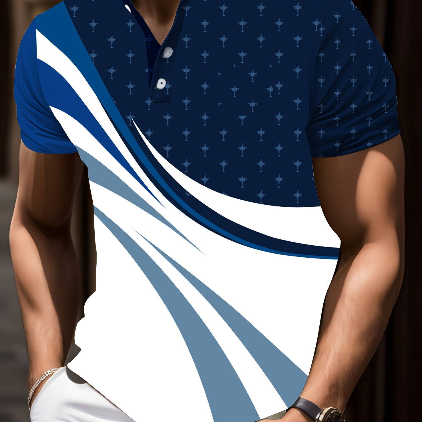 Plus Size Men's 3d Print Color Block Top, Casual Short Sleeve Golf Shirt, Men's Clothes For Summer Outdoor
Plus Size Men's 3d Print Color Block Top, Casual Short Sleeve Golf Shirt, Men's Clothes For Summer Outdoor