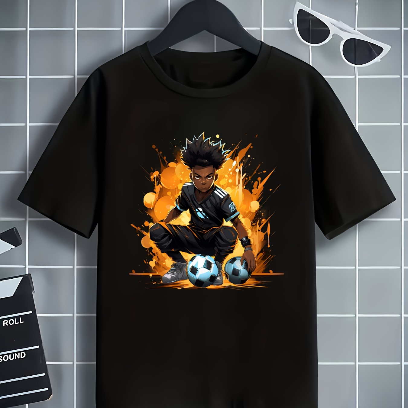 Trendy Football Player Pattern T-shirt- Engaging Visuals, Pure Cotton, Casual Short Sleeve T-shirts For Boys - Cool, Lightweight And Comfy Summer Clothes!
Trendy Football Player Pattern T-shirt- Engaging Visuals, Pure Cotton, Casual Short Sleeve T-shirts For Boys - Cool, Lightweight And Comfy Summer Clothes!