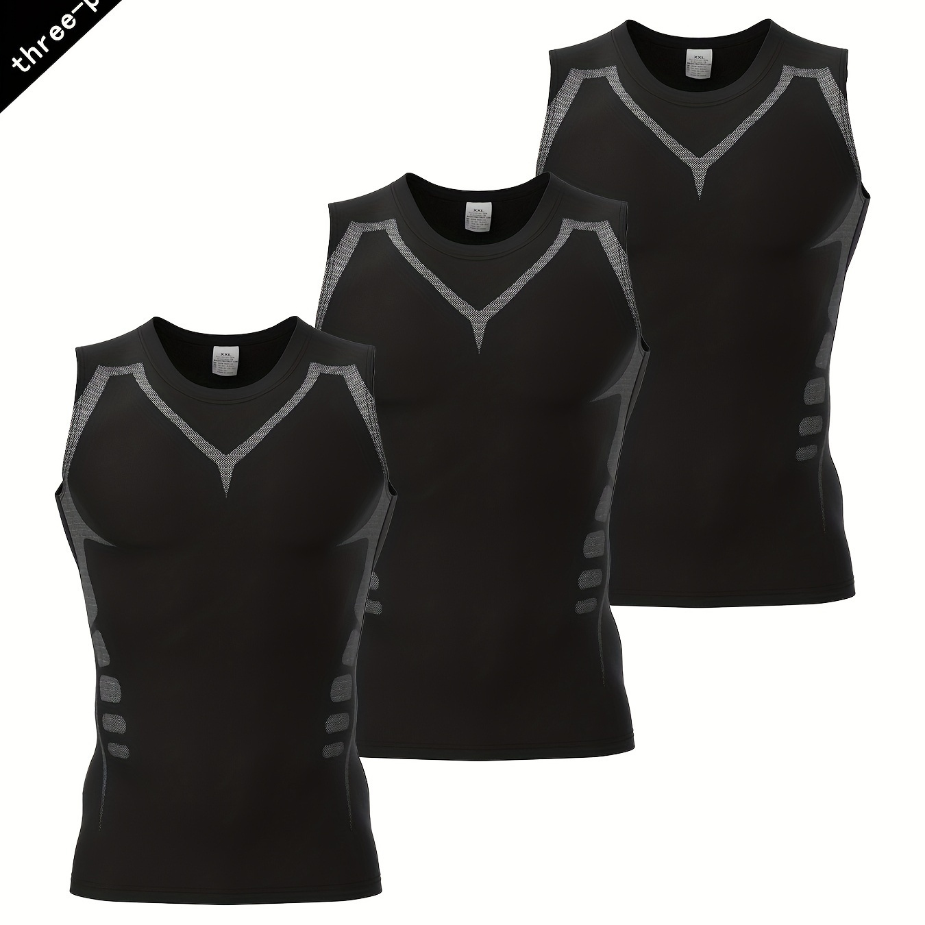 3-piece Set Men's Outdoor Active Vest, Men's High Stretch Quick-drying Sleeveless Round Neck Compression Tank Top For Gym Fitness Training
3-piece Set Men's Outdoor Active Vest, Men's High Stretch Quick-drying Sleeveless Round Neck Compression Tank Top For Gym Fitness Training