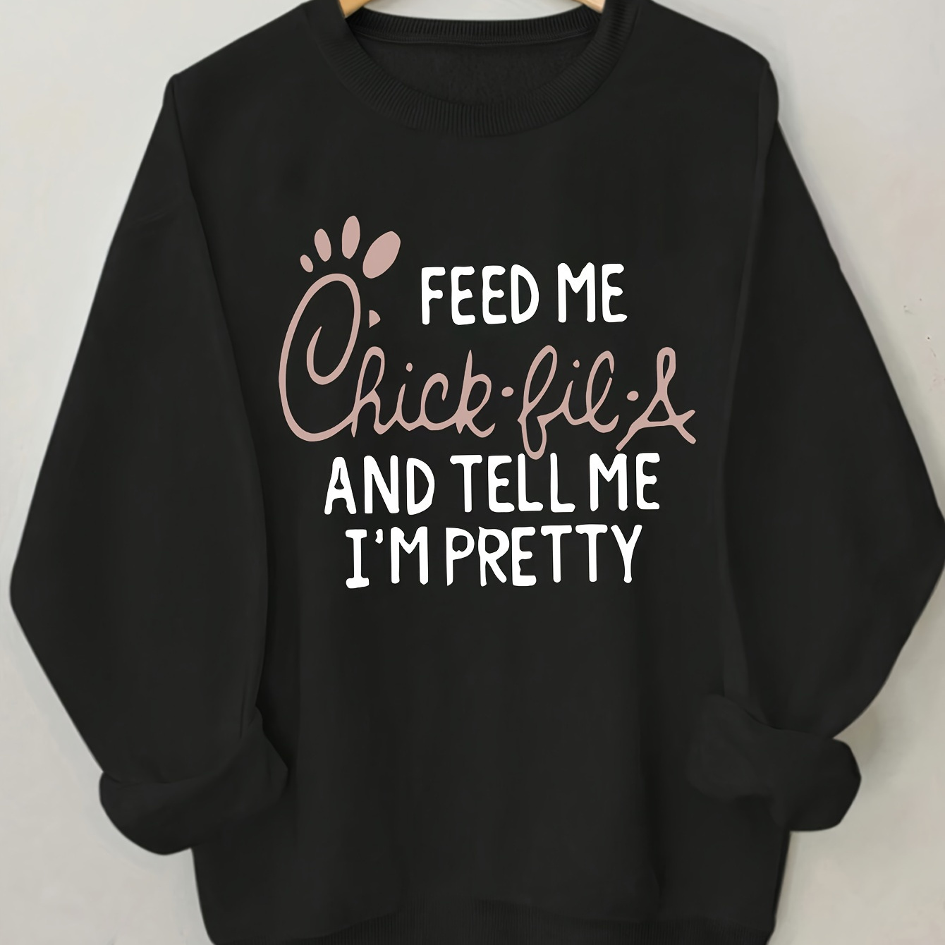 Letter Neck Sweatshirt: Women's Casual Fall & Spring Wear - Polyester Material, Knit Fabric, No Detail
Letter Neck Sweatshirt: Women's Casual Fall & Spring Wear - Polyester Material, Knit Fabric, No Detail