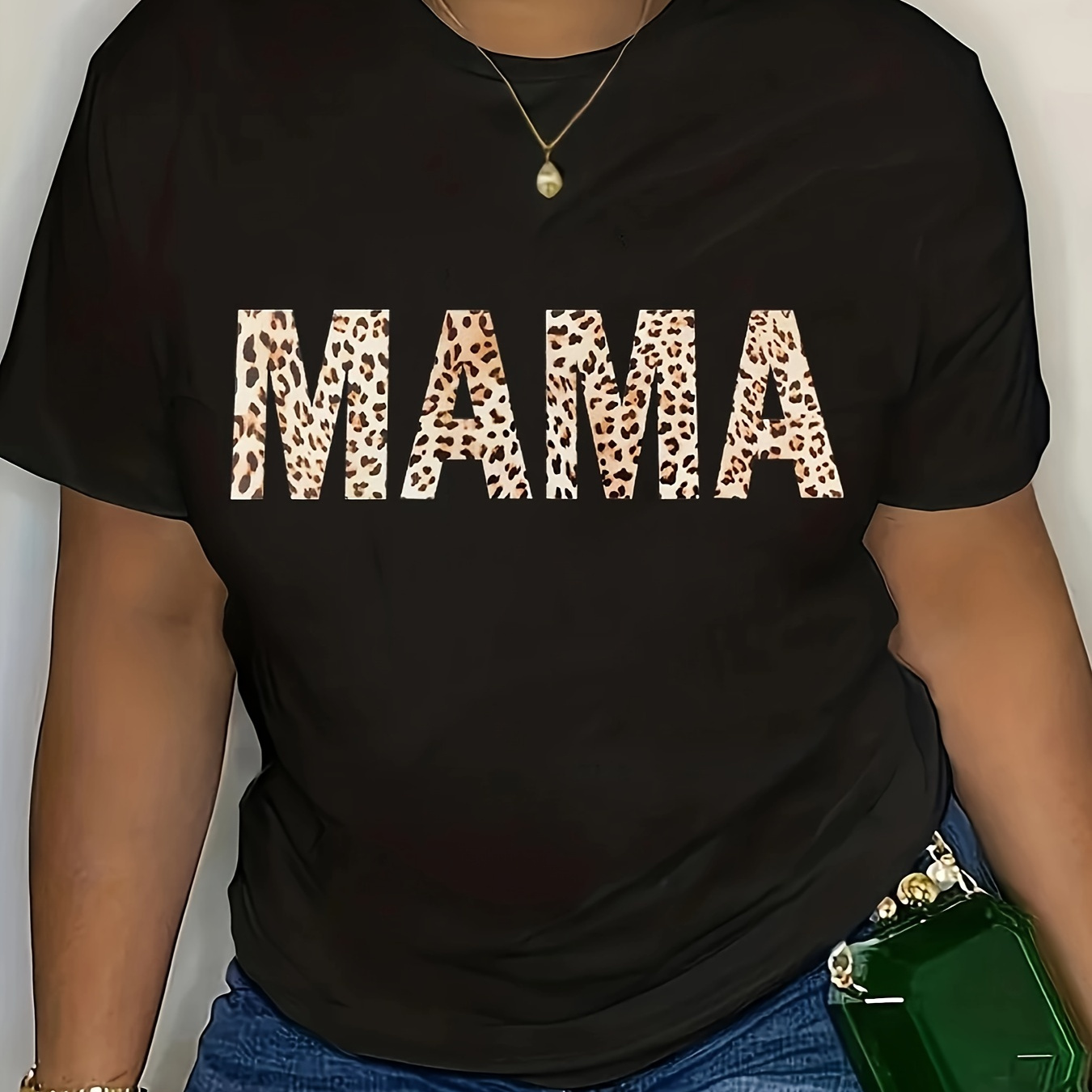 Leopard Mama Print T-shirt, Casual Short Sleeve Crew Neck Top For Spring & Summer, Women's Clothing
Leopard Mama Print T-shirt, Casual Short Sleeve Crew Neck Top For Spring & Summer, Women's Clothing