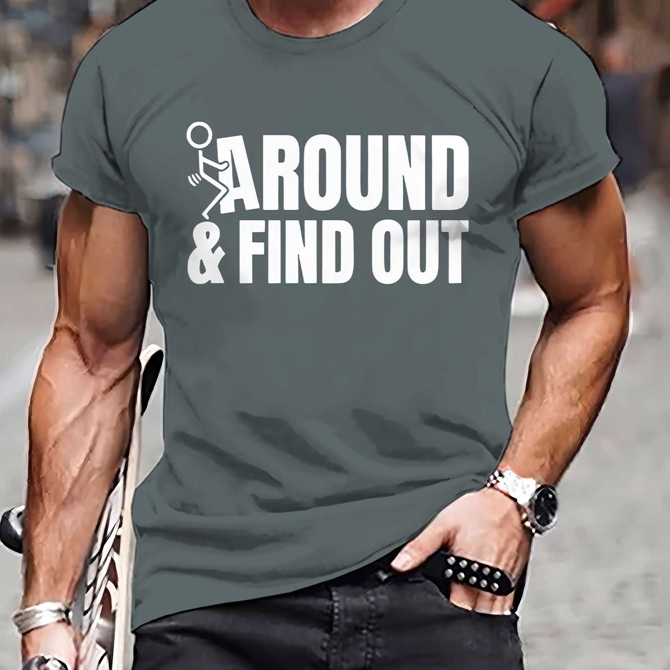 Men's Novelty 3d Letter Print T-shirt - Casual Polyester Crew Neck Tee, Machine Washable, Men's, 3d Letter Print, Short Sleeve, T-shirt
Men's Novelty 3d Letter Print T-shirt - Casual Polyester Crew Neck Tee, Machine Washable, Men's, 3d Letter Print, Short Sleeve, T-shirt
