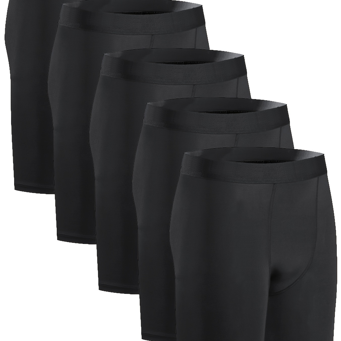 5-pack Men's Athletic Boxer Briefs, Breathable Quick- Shorts, For Training Running Basketball, Men's Running & Gym Wear, Polyester Fabric, Solid Color, , , Knitted Sportswear
5-pack Men's Athletic Boxer Briefs, Breathable Quick- Shorts, For Training Running Basketball, Men's Running & Gym Wear, Polyester Fabric, Solid Color, , , Knitted Sportswear