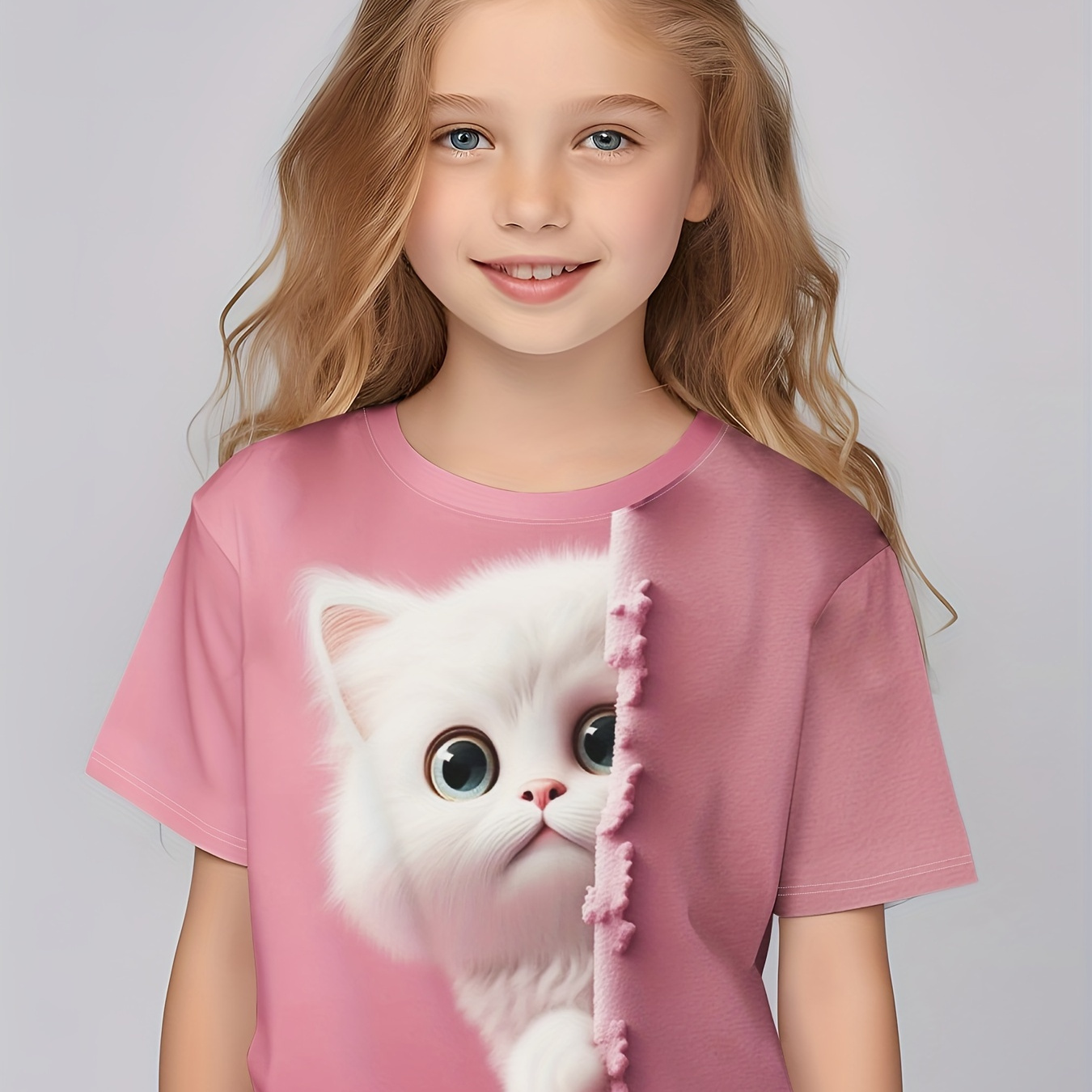 Toddler Kid Girls Cartoon 3d Cat Print T-shirt Short Sleeve Crew Neck Trendy Comfy Tops
Toddler Kid Girls Cartoon 3d Cat Print T-shirt Short Sleeve Crew Neck Trendy Comfy Tops