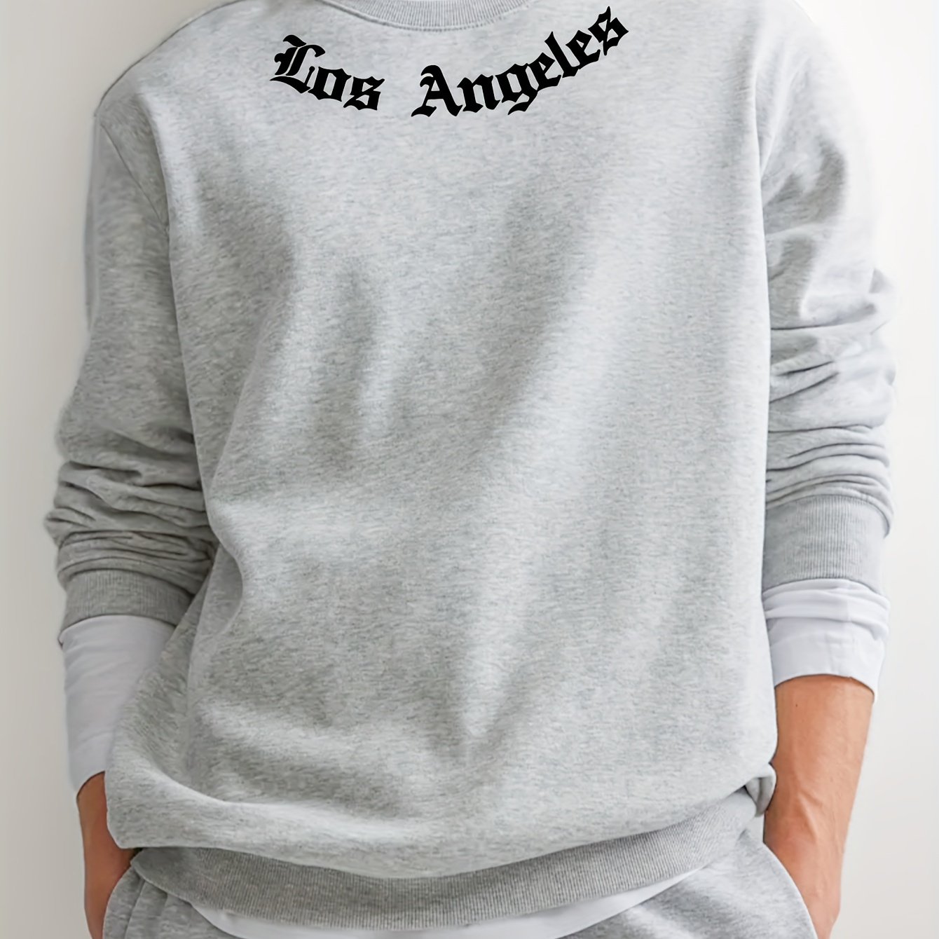Sweatshirt imprimé LOS ANGELES avec motif géométrique pour homme, coupe classique, manches longues, légère extensibilité, tricoté
Sweatshirt imprimé LOS ANGELES avec motif géométrique pour homme, coupe classique, manches longues, légère extensibilité, tricoté