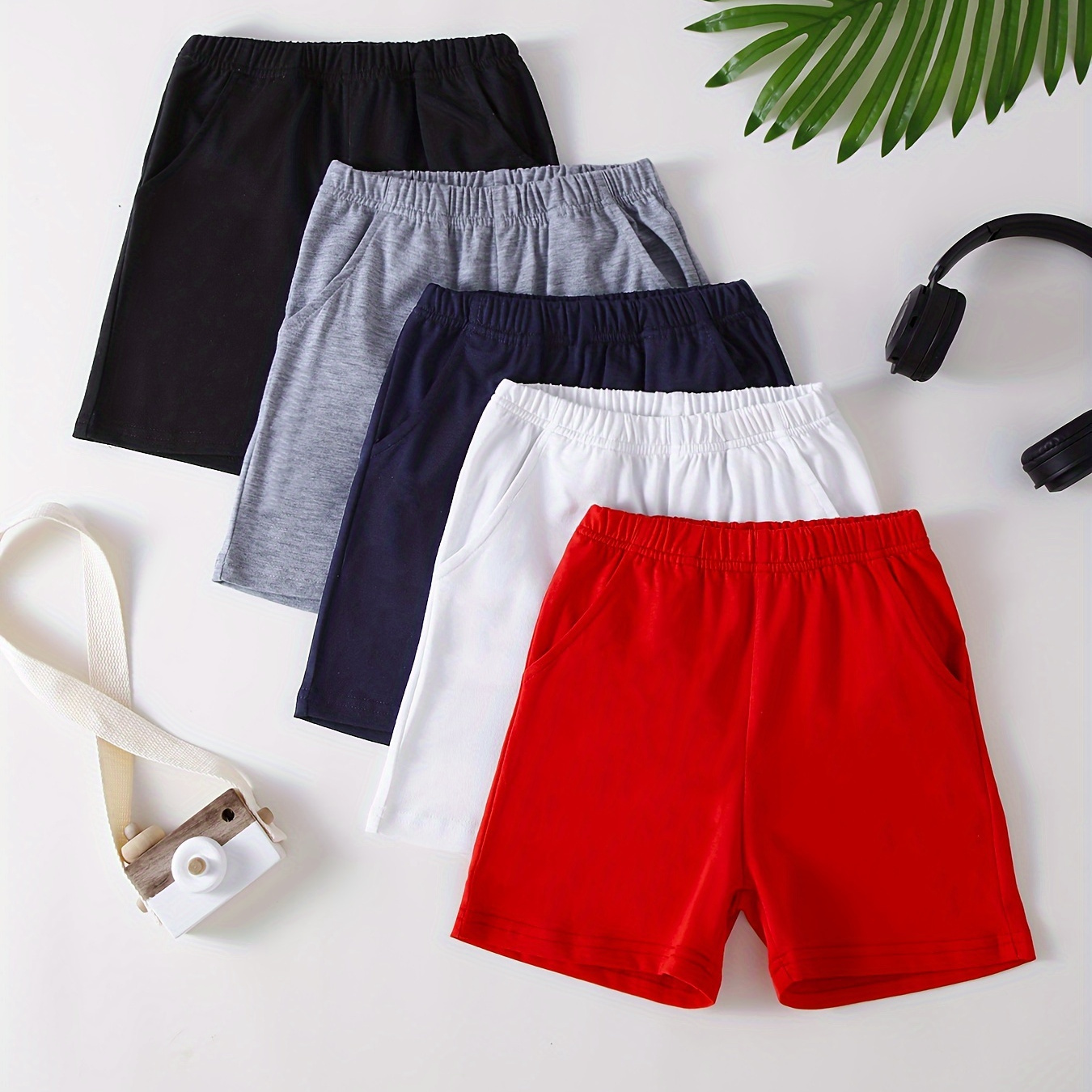 5pcs Boys Trendy Solid Color Shorts, Versatile Comfy Shorts, Boys Clothes For Spring And Summer
5pcs Boys Trendy Solid Color Shorts, Versatile Comfy Shorts, Boys Clothes For Spring And Summer