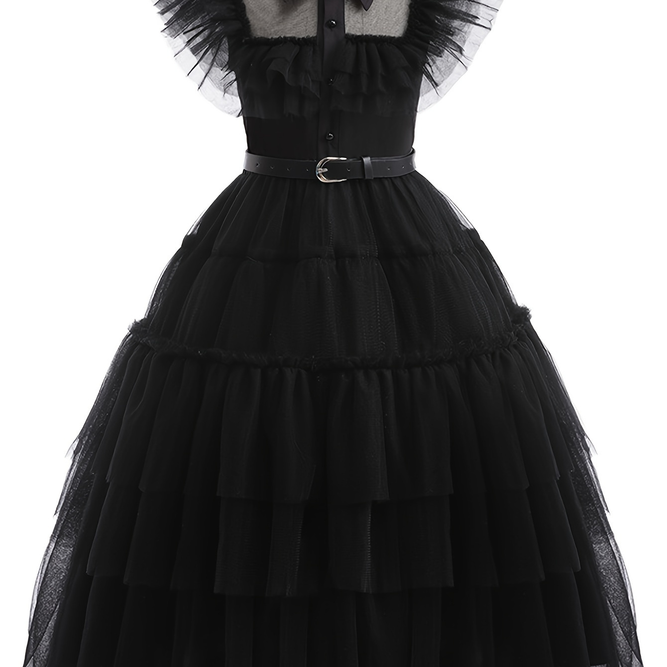 1 Size Down Trendy Sleeveless Black Mesh Dress With Belt For Party Gift Halloween Performance
1 Size Down Trendy Sleeveless Black Mesh Dress With Belt For Party Gift Halloween Performance