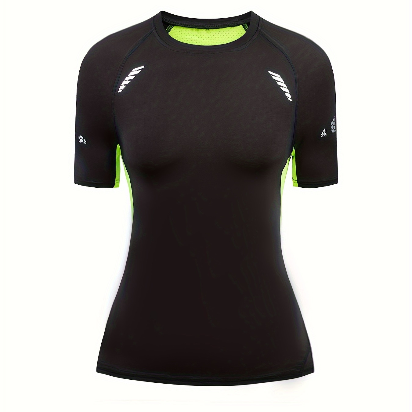 Breathable Quick Drying Sports T-shirt, Crew Neck Short Sleeves Workout Tops, Women's Activewear
Breathable Quick Drying Sports T-shirt, Crew Neck Short Sleeves Workout Tops, Women's Activewear