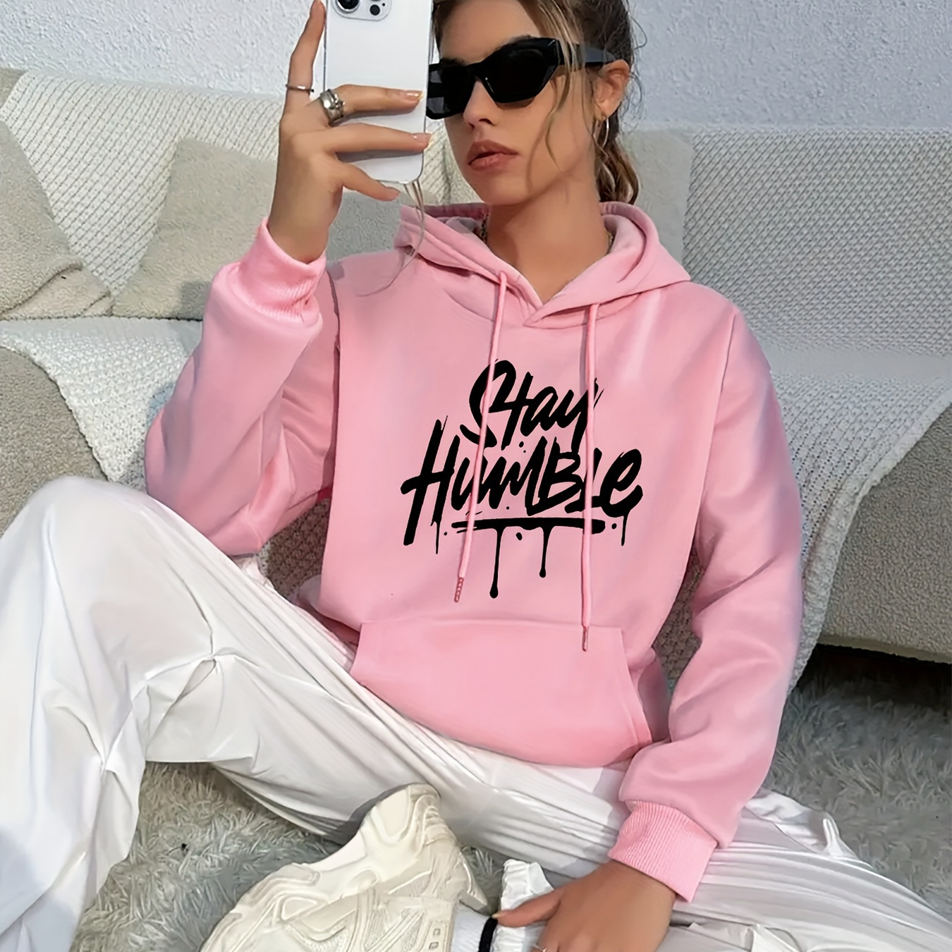 Plus Size , Drawstring Hooded Long Sleeve Sweatshirt For Fall & , Women's Plus Size Clothing
Plus Size , Drawstring Hooded Long Sleeve Sweatshirt For Fall & , Women's Plus Size Clothing