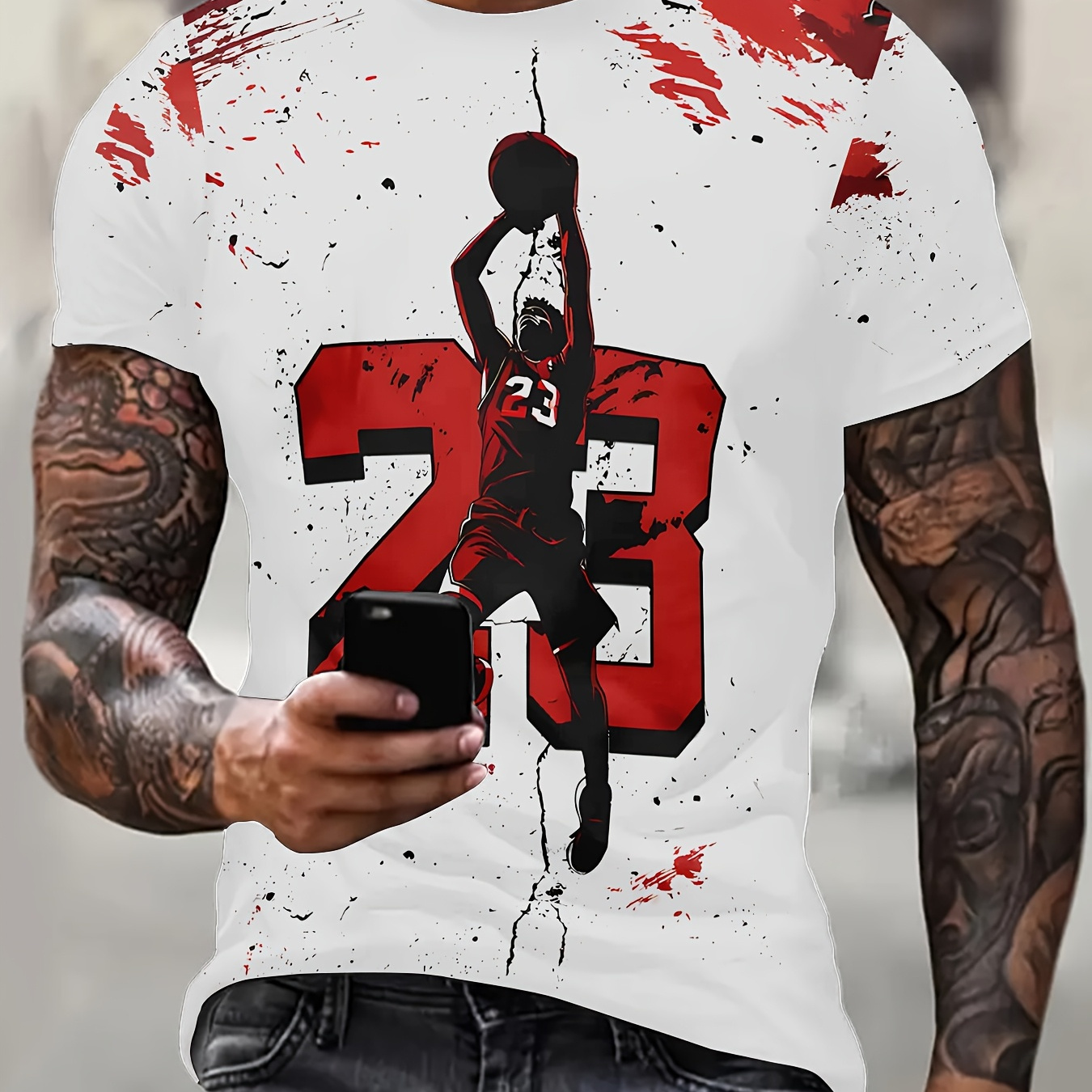 Men's Novelty Basketball Graphic Tee - Breathable Polyester, Short Sleeve, Round Neck - Summer Outdoor Activities
Men's Novelty Basketball Graphic Tee - Breathable Polyester, Short Sleeve, Round Neck - Summer Outdoor Activities