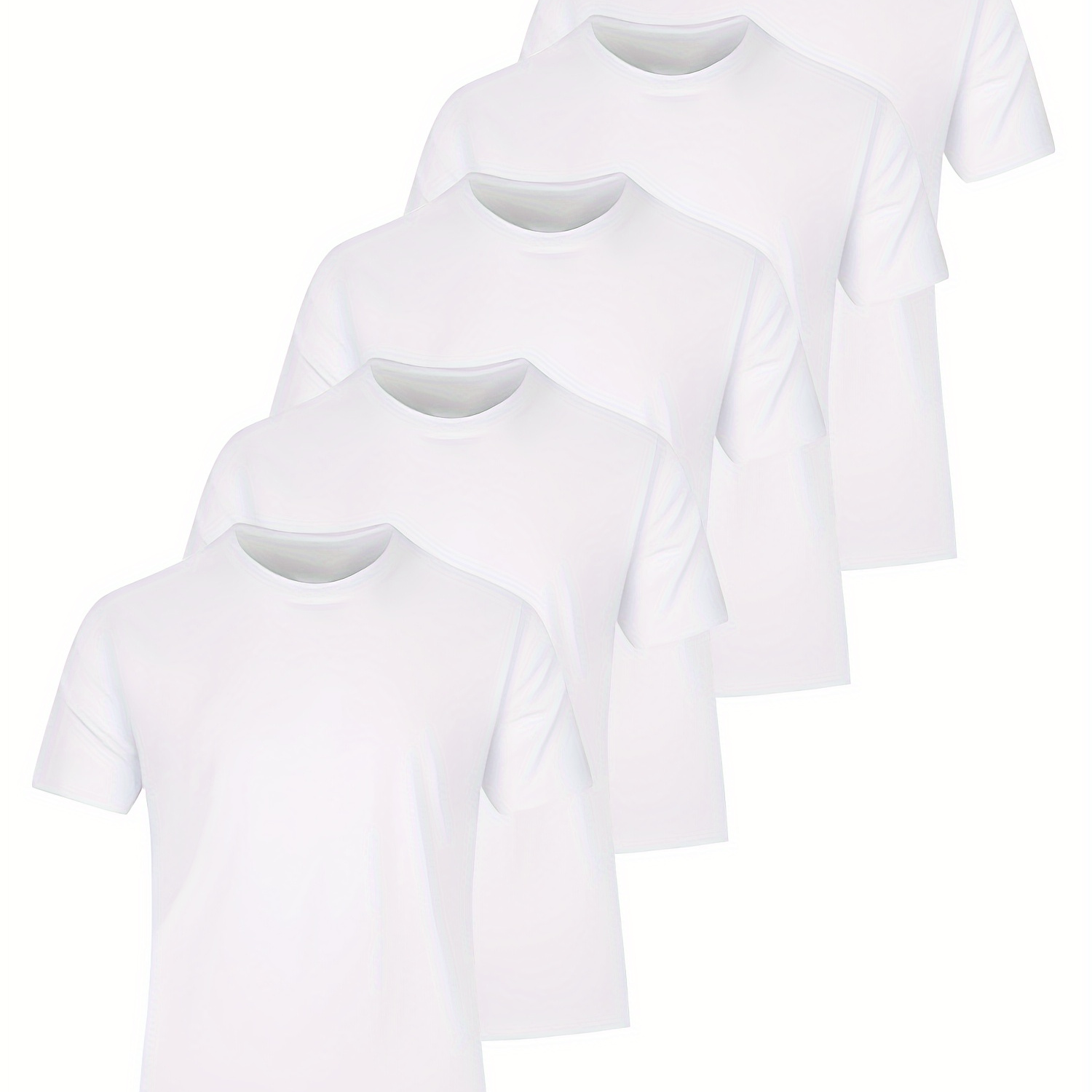 5pcs Plus Size Men's Solid T-shirt, Casual Fashion Tee, Street Style Short Sleeve Crew Neck Shirt
5pcs Plus Size Men's Solid T-shirt, Casual Fashion Tee, Street Style Short Sleeve Crew Neck Shirt