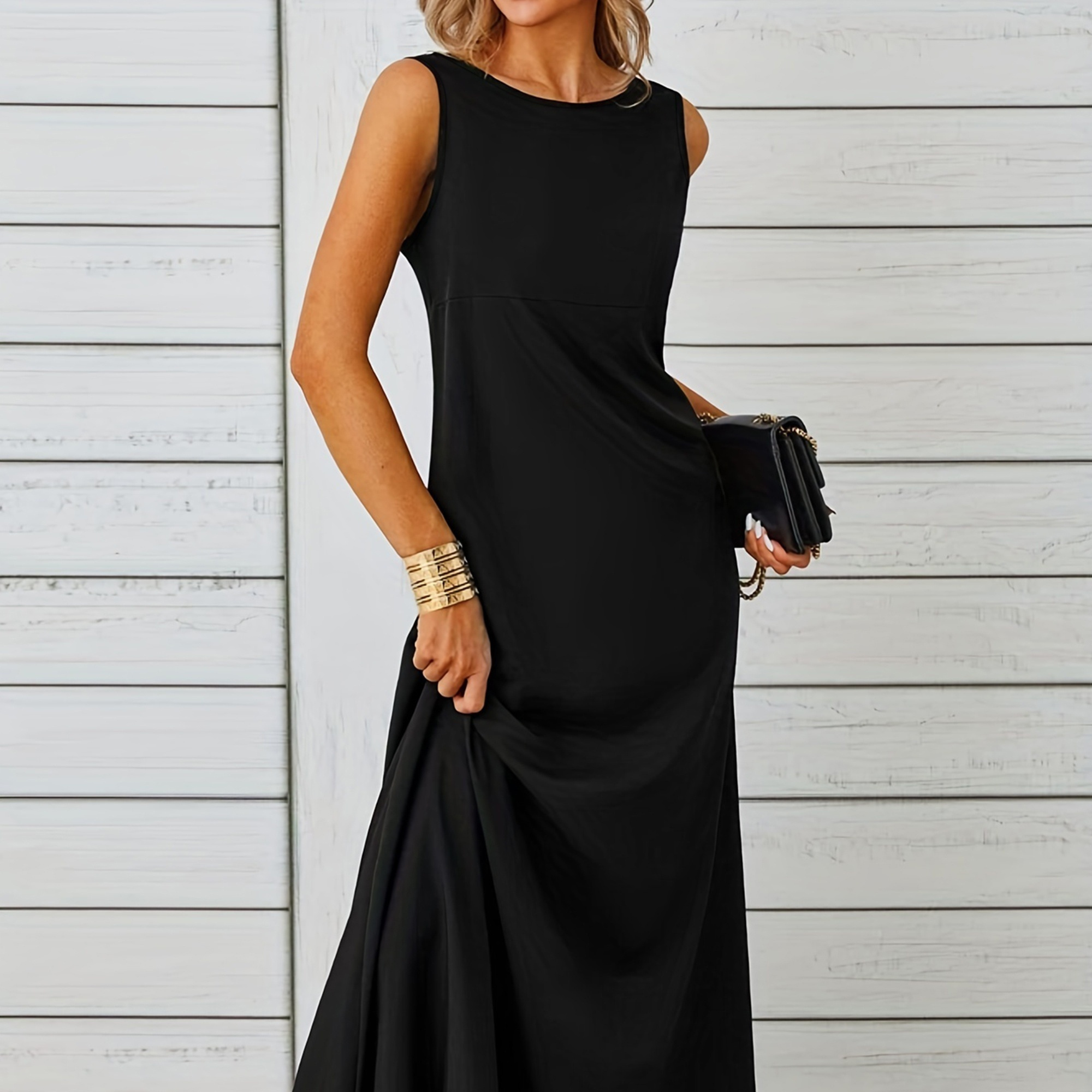 Plus Size Solid Simple Maxi Tank Dress, Casual Sleeveless Dress For Spring & Summer, Women's Plus Size Clothing
Plus Size Solid Simple Maxi Tank Dress, Casual Sleeveless Dress For Spring & Summer, Women's Plus Size Clothing