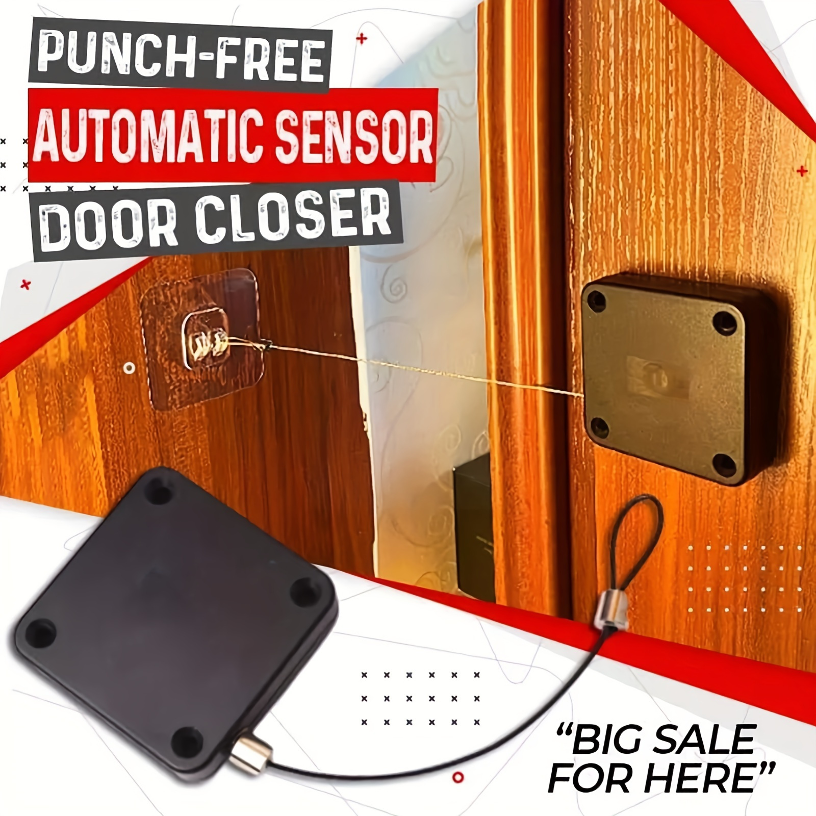 1pc, Automatic Door Closer, Punch Free Telescopic Door Closer, Household Wooden Sliding Door Closer, 500g Pull
1pc, Automatic Door Closer, Punch Free Telescopic Door Closer, Household Wooden Sliding Door Closer, 500g Pull