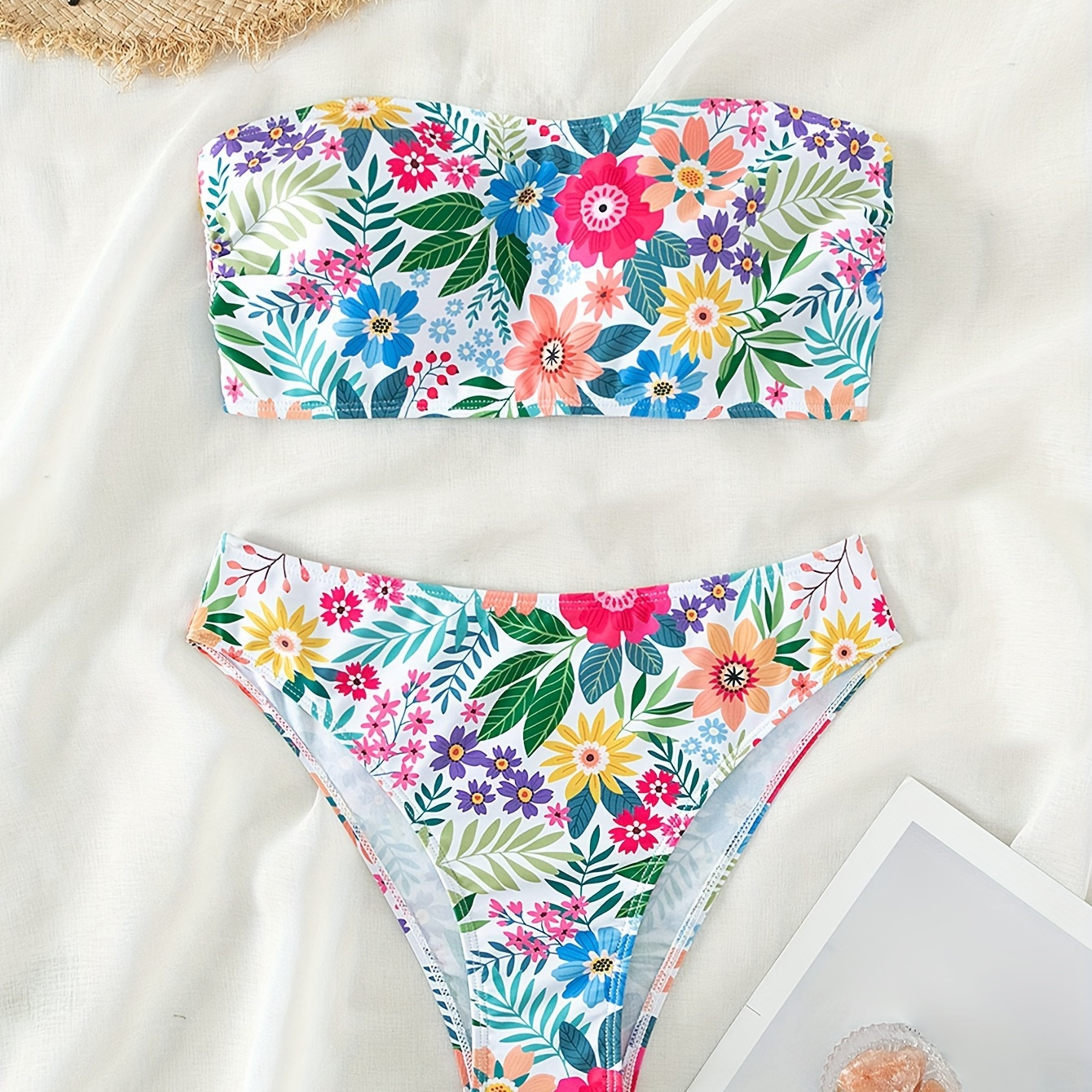 Floral Pattern 2 Piece Set Bikini, Tube Top High Cut Swimsuits, Women's Swimwear & Clothing
Floral Pattern 2 Piece Set Bikini, Tube Top High Cut Swimsuits, Women's Swimwear & Clothing