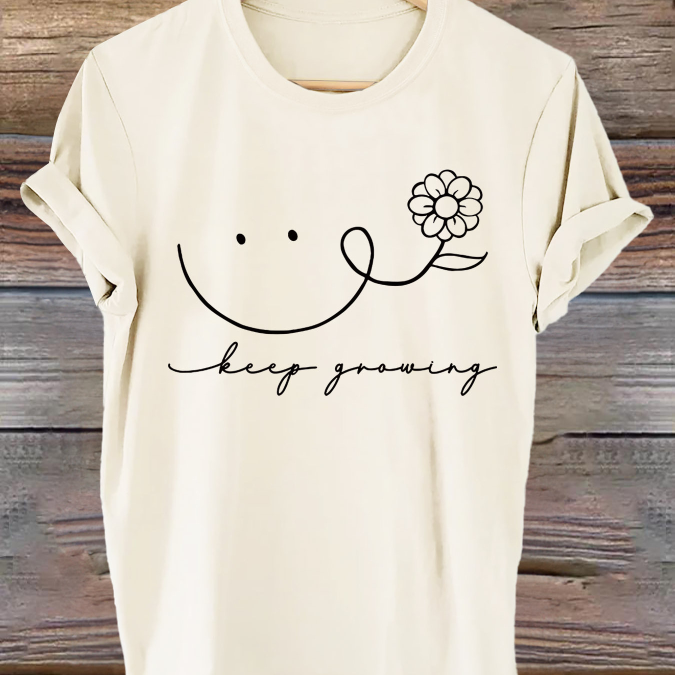 Smile Print T-shirt, Short Sleeve Crew Neck Casual Top For Summer & Spring, Women's Clothing
Smile Print T-shirt, Short Sleeve Crew Neck Casual Top For Summer & Spring, Women's Clothing