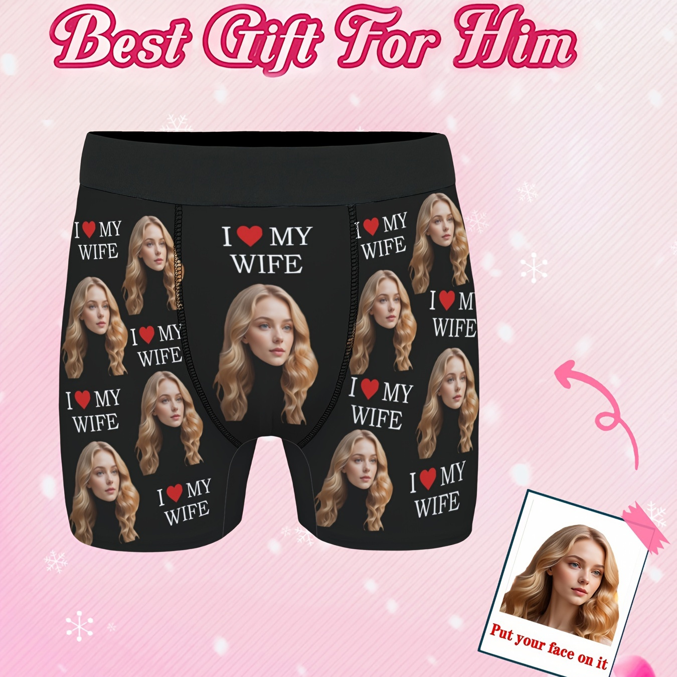 ma femme & Boxer personnalisé avec photo de tête, sous-vêtements pour hommes, boxers confortables et respirants, extensibles, parfaits cadeaux et de la Saint-Valentin pour mari ou petit ami
ma femme & Boxer personnalisé avec photo de tête, sous-vêtements pour hommes, boxers confortables et respirants, extensibles, parfaits cadeaux et de la Saint-Valentin pour mari ou petit ami