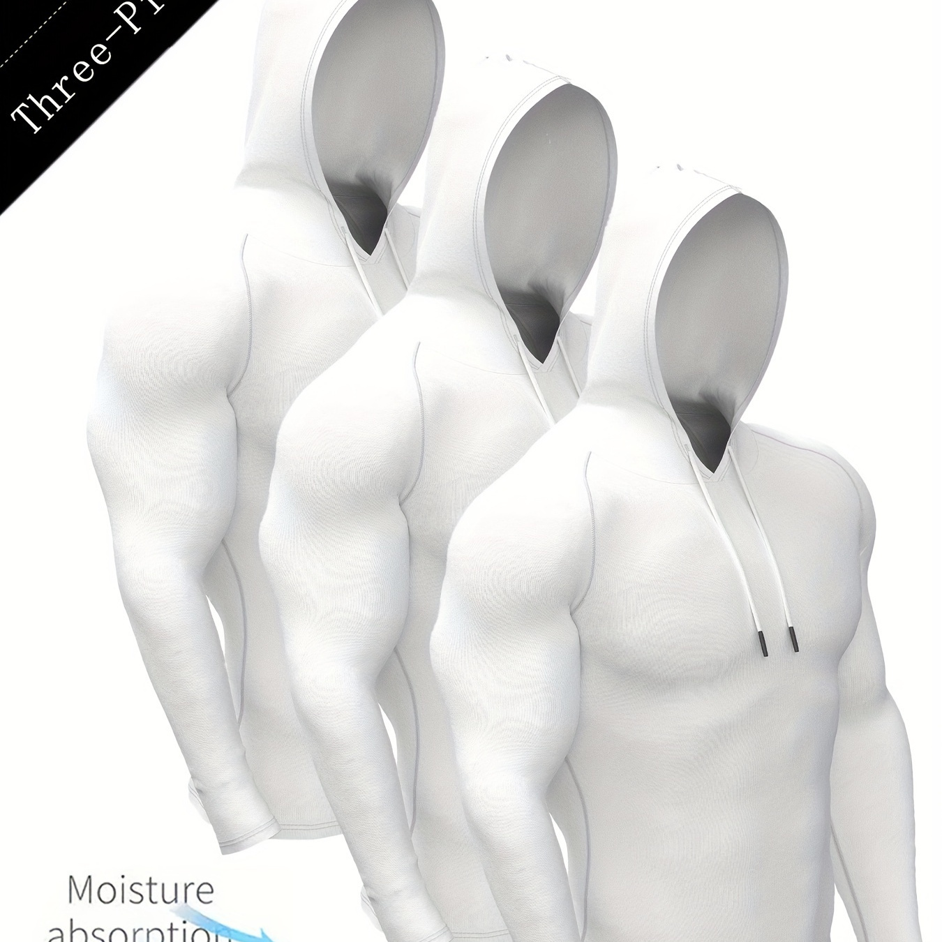 Men's 3pcs Quick-dry Hoodies For Sports, Running, Basketball - Slim Fit Polyester And Elastane Hooded Jackets With Drawstring, Machine Washable, Solid Color, Ideal For Spring/autumn
Men's 3pcs Quick-dry Hoodies For Sports, Running, Basketball - Slim Fit Polyester And Elastane Hooded Jackets With Drawstring, Machine Washable, Solid Color, Ideal For Spring/autumn