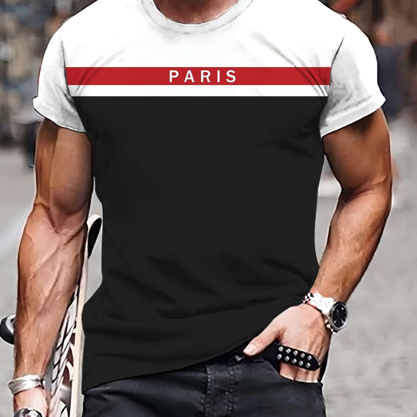 Men' Short Sleeve T-shirt, 3d , Black/gray/white, Round Neck, Polyester, Regular Fit, Knitted Fabric, Novelty Clothing
Men' Short Sleeve T-shirt, 3d , Black/gray/white, Round Neck, Polyester, Regular Fit, Knitted Fabric, Novelty Clothing
