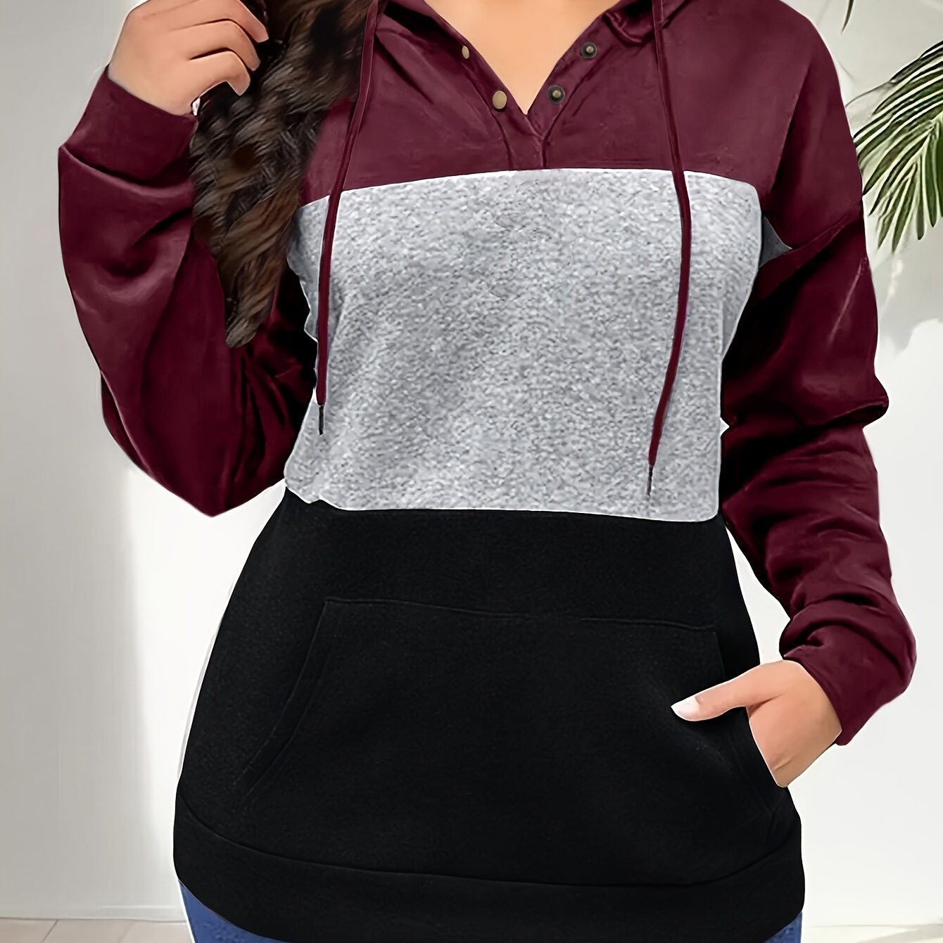 Drop Shoulder Color Block Hoodie, Casual Long Sleeve Hoodies Sweatshirt, Women's Clothing
Drop Shoulder Color Block Hoodie, Casual Long Sleeve Hoodies Sweatshirt, Women's Clothing