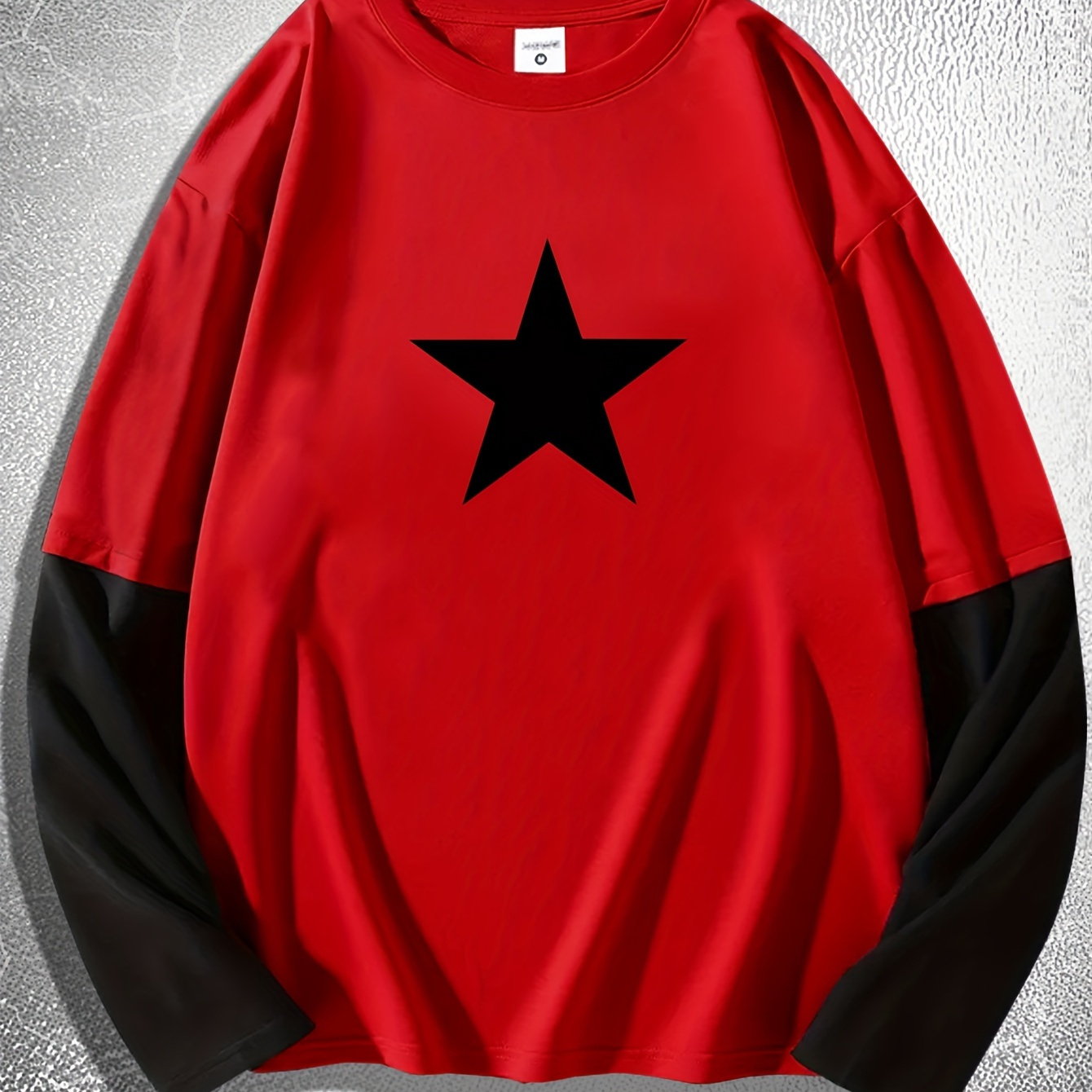 Men's Casual Long Sleeve T-shirt With Geometric , Polyester, Crew Neck, Machine Washable, Loose Fit - Ideal For Spring/fall, Clothing|star Motif Tee|stretchable Material
Men's Casual Long Sleeve T-shirt With Geometric , Polyester, Crew Neck, Machine Washable, Loose Fit - Ideal For Spring/fall, Clothing|star Motif Tee|stretchable Material