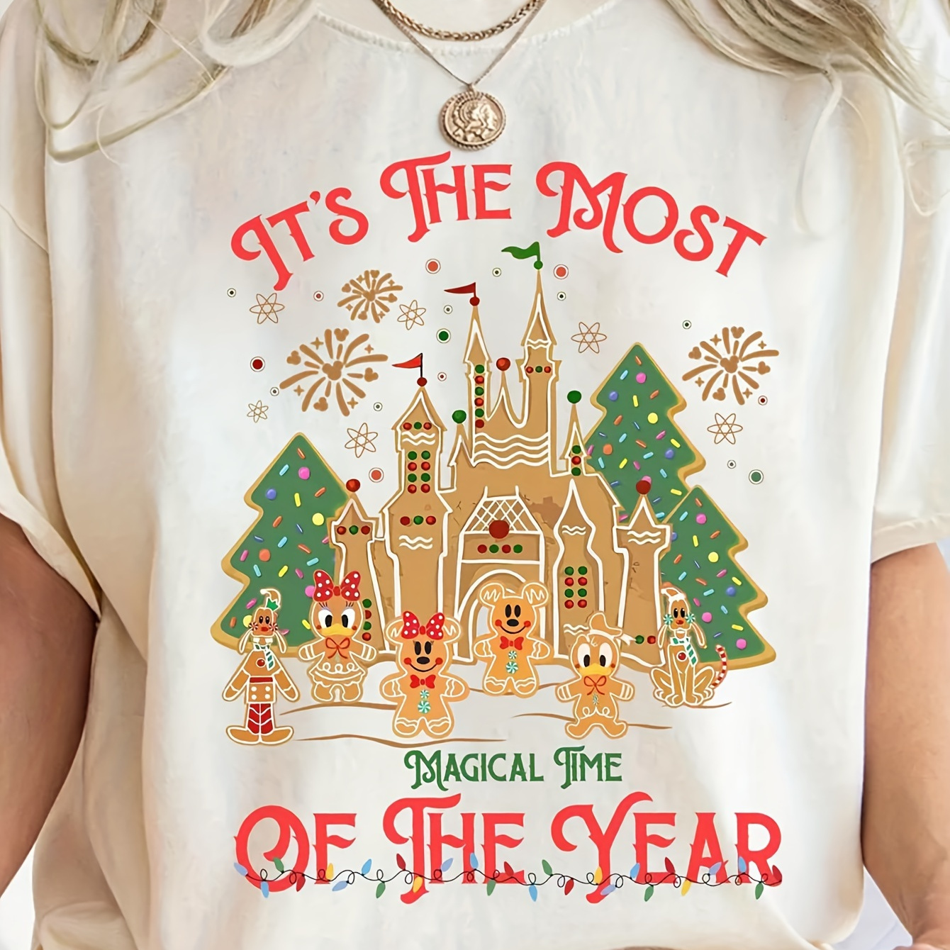 Plus Size Christmas Print T-shirt, Casual Short Sleeve Crew Neck Top For , Women's Plus Size Clothing
Plus Size Christmas Print T-shirt, Casual Short Sleeve Crew Neck Top For , Women's Plus Size Clothing