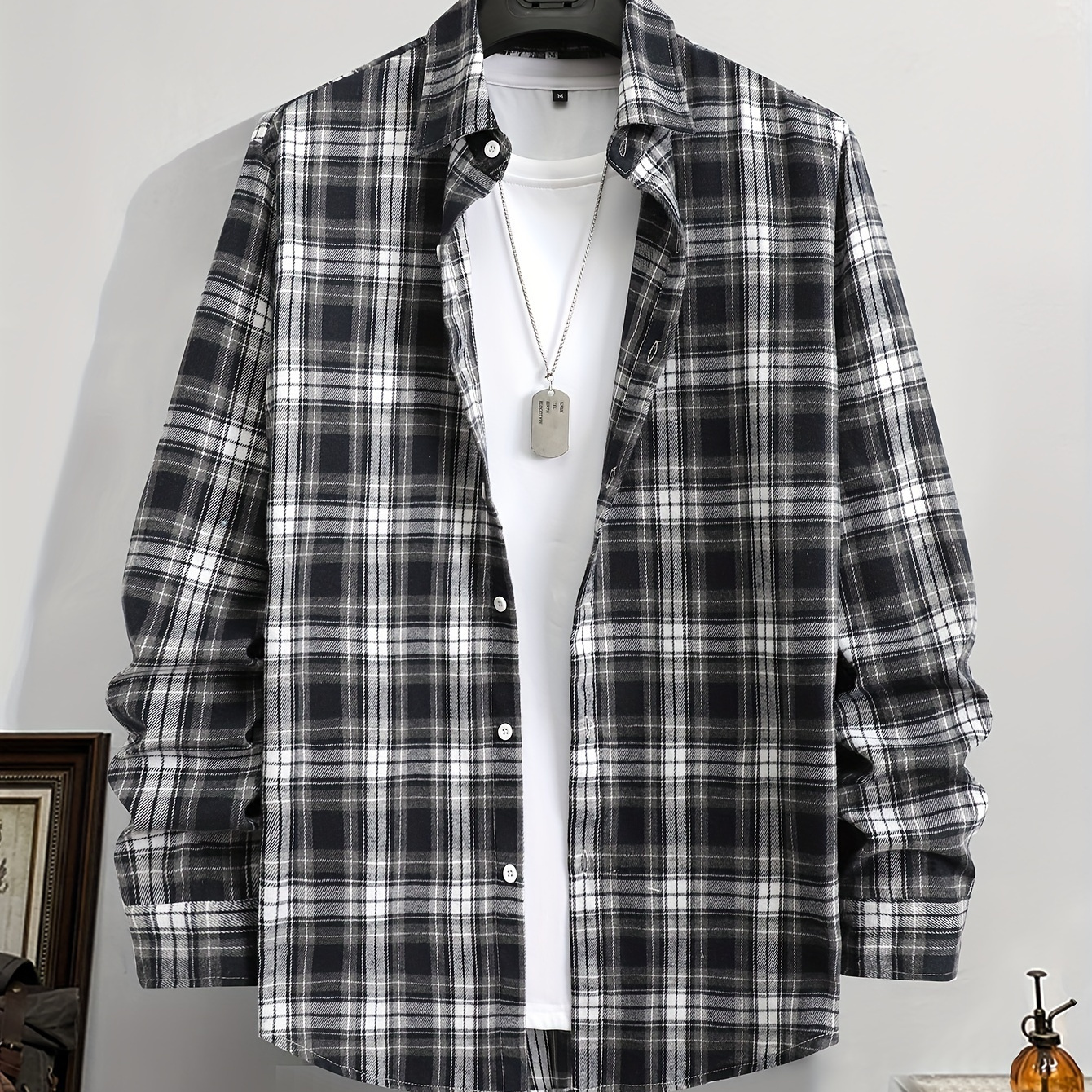 Men's Long Sleeve Button Up Plaid Shirt, Classic Style, Casual All-match Shirt, Versatile For Casual Wear
Men's Long Sleeve Button Up Plaid Shirt, Classic Style, Casual All-match Shirt, Versatile For Casual Wear
