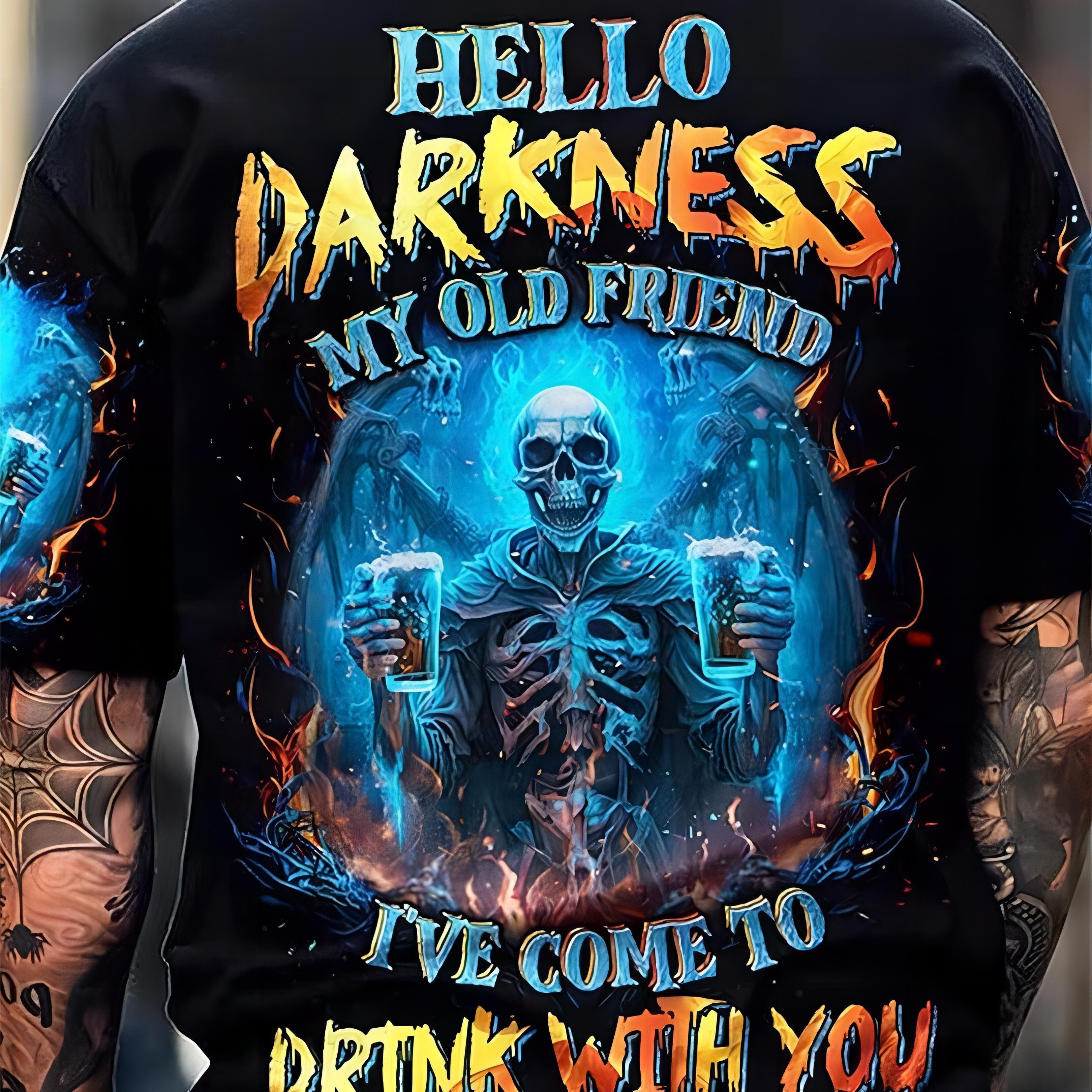 3d Skull Print Men's Trendy Short Sleeve Crew Neck T-shirt, Summer Outdoor
3d Skull Print Men's Trendy Short Sleeve Crew Neck T-shirt, Summer Outdoor