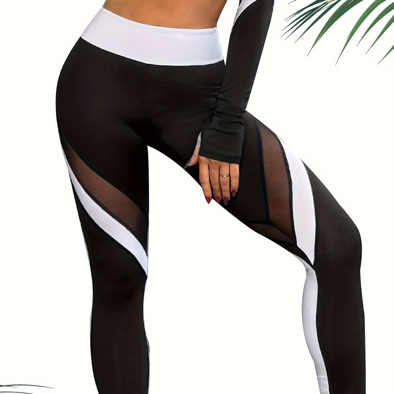 Color Block Mesh Contrast Workout Yoga Pants, Stretchy Fitness Running Sports Leggings, Women's Activewear
Color Block Mesh Contrast Workout Yoga Pants, Stretchy Fitness Running Sports Leggings, Women's Activewear