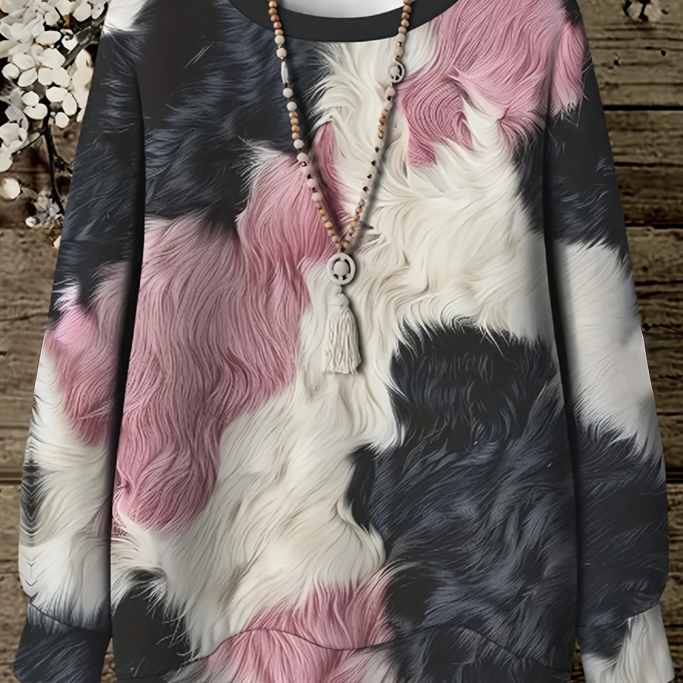 Women's Casual Crew Neck Sweatshirt With Unique 3d Print - Soft Polyester , Machine Washable
Women's Casual Crew Neck Sweatshirt With Unique 3d Print - Soft Polyester , Machine Washable