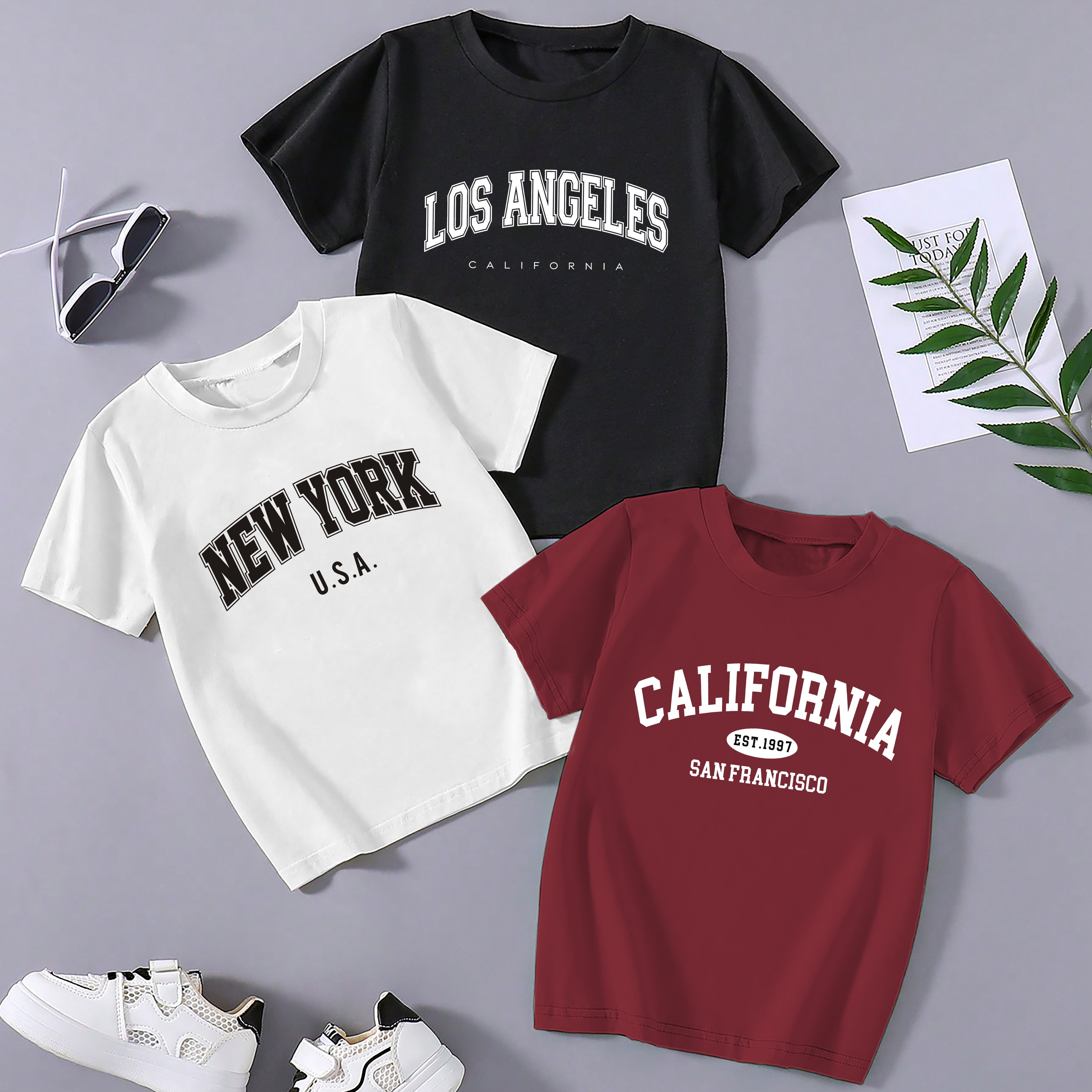 Valentine's Day And Ramadan Themed Letter Print, Youth Fashion Casual Simple Round Neck T-shirts, Pack Of 3
Valentine's Day And Ramadan Themed Letter Print, Youth Fashion Casual Simple Round Neck T-shirts, Pack Of 3