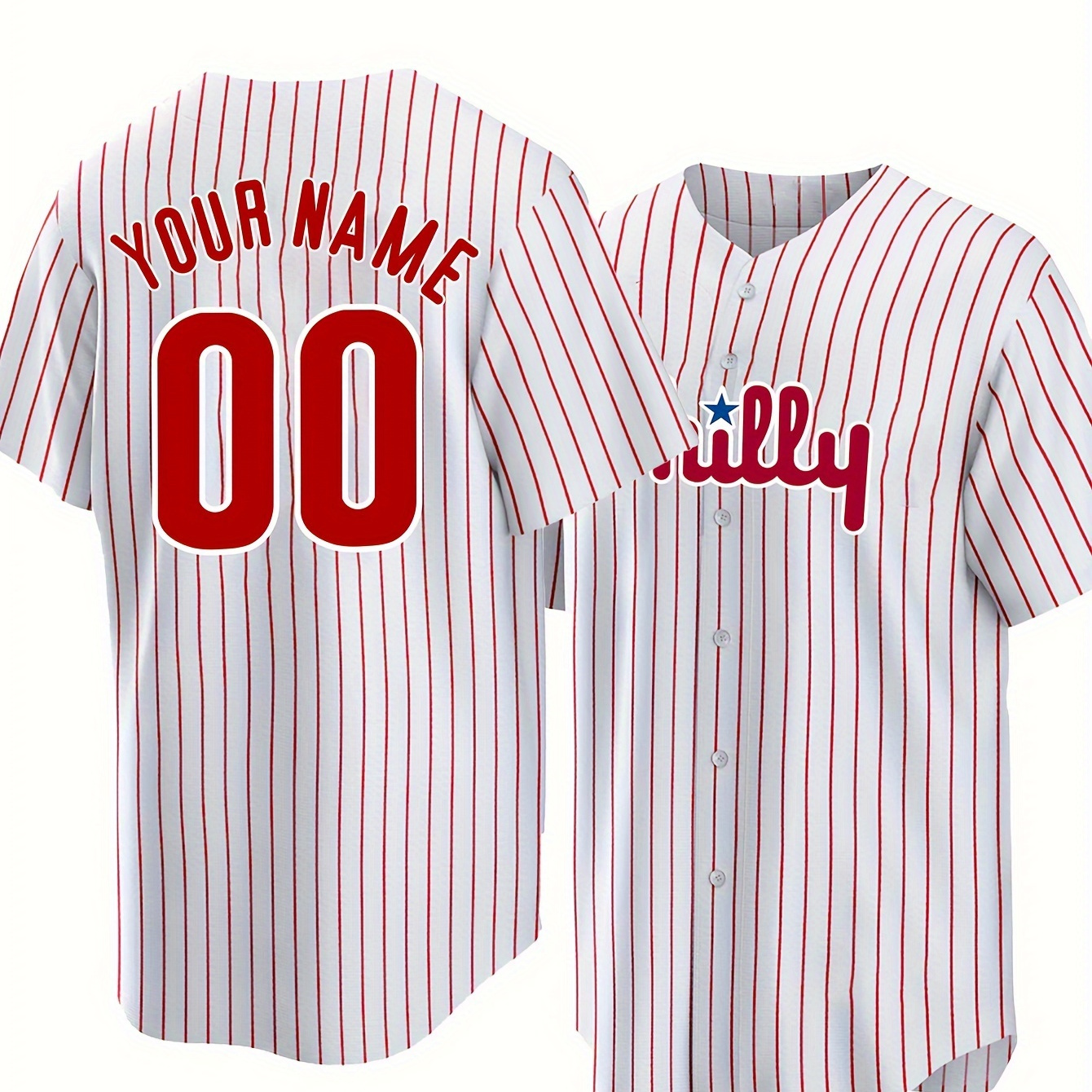 Customized Name And Number, Men's Striped Baseball Jersey, Outdoor Daily Leisure Sports Shirt
Customized Name And Number, Men's Striped Baseball Jersey, Outdoor Daily Leisure Sports Shirt
