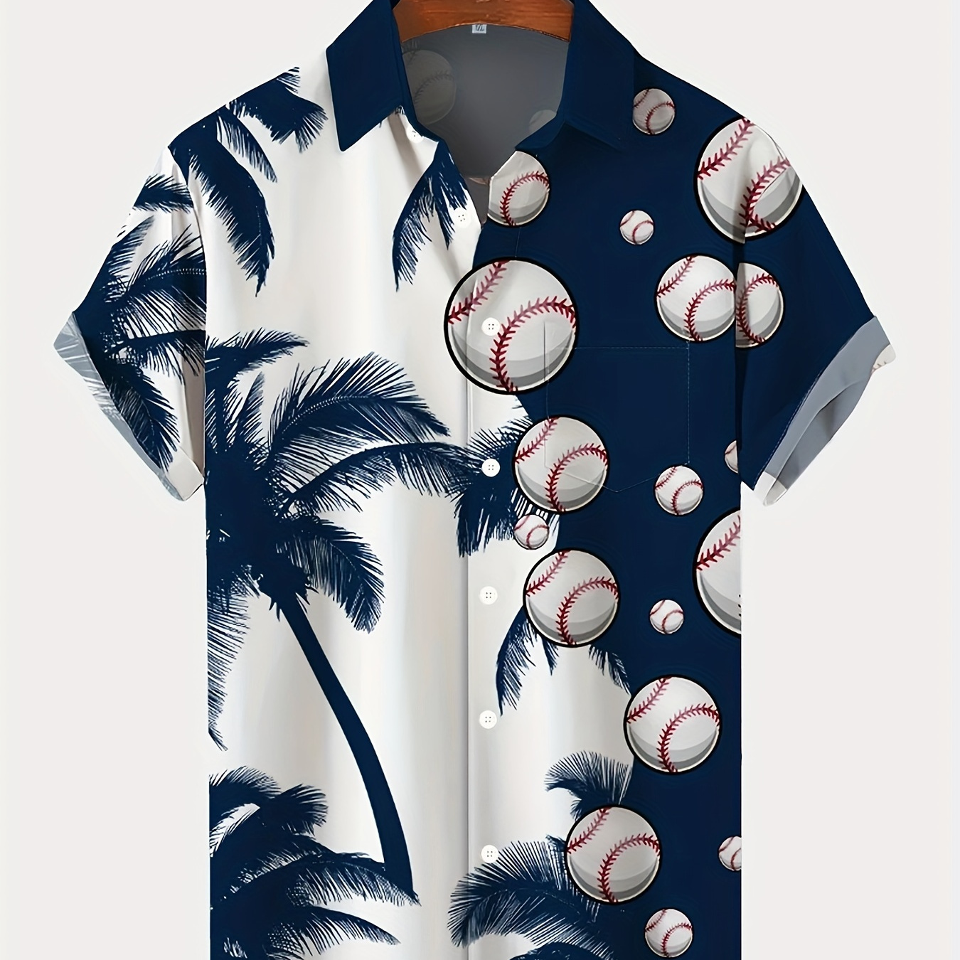 Men's Casual Baseball Print Chest Pocket Button Up Short Sleeve Shirt For Summer Beach Vacation Resort
Men's Casual Baseball Print Chest Pocket Button Up Short Sleeve Shirt For Summer Beach Vacation Resort