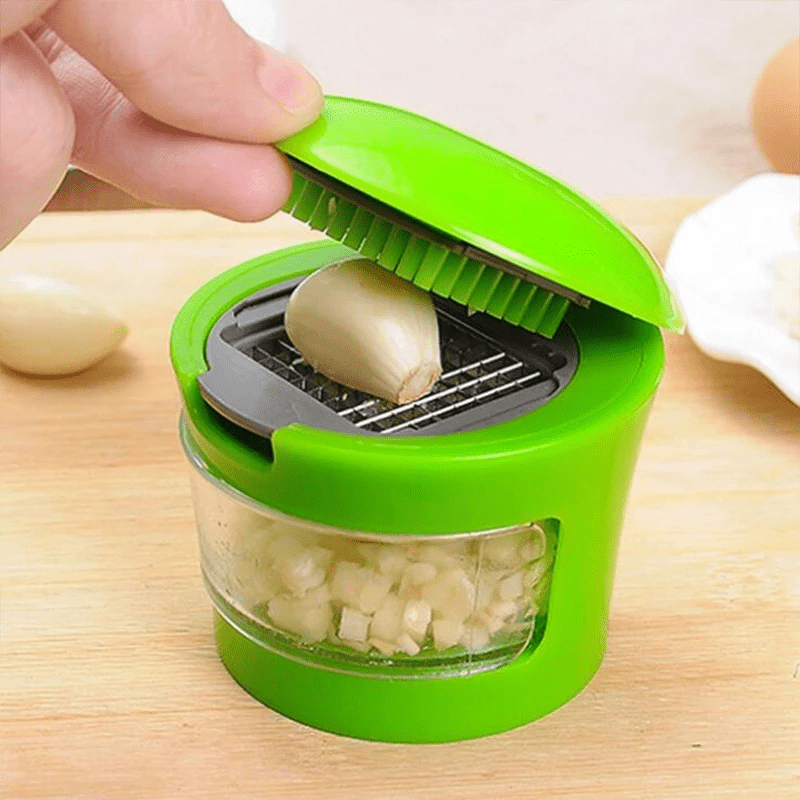 

1pc Multifunctional Stainless Steel Garlic Press - Easy Manual Garlic Mincer, Slicer, Dicer, And Grater For Kitchen Tools