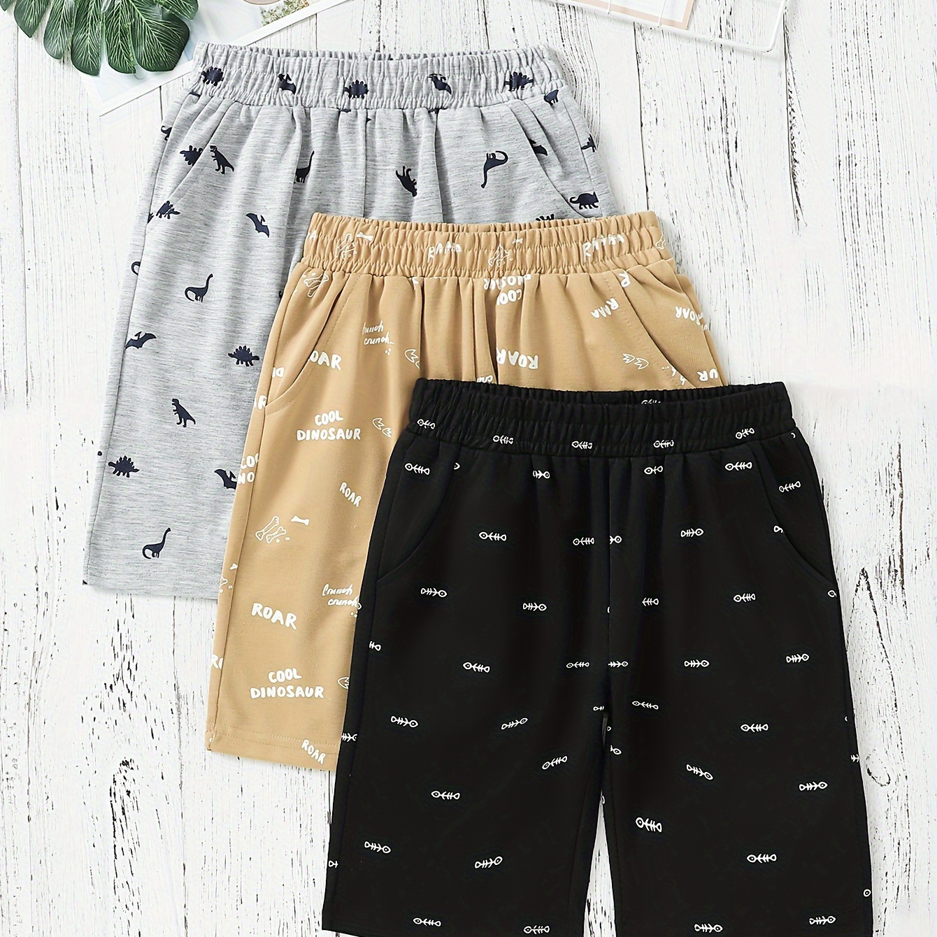 3pcs Boys Full Print Comfortable Elastic Waist Shorts, Casual Shorts For Summer Outdoor
3pcs Boys Full Print Comfortable Elastic Waist Shorts, Casual Shorts For Summer Outdoor