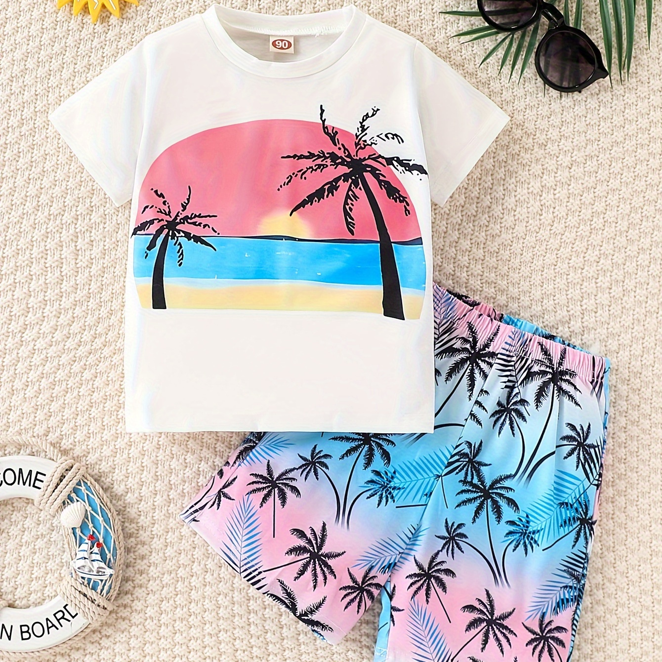 Boys' Casual Summer Outfit Set - Comfy Polyester T-shirt & Shorts With Geometric Pattern, Spring/summer, Outdoor
Boys' Casual Summer Outfit Set - Comfy Polyester T-shirt & Shorts With Geometric Pattern, Spring/summer, Outdoor