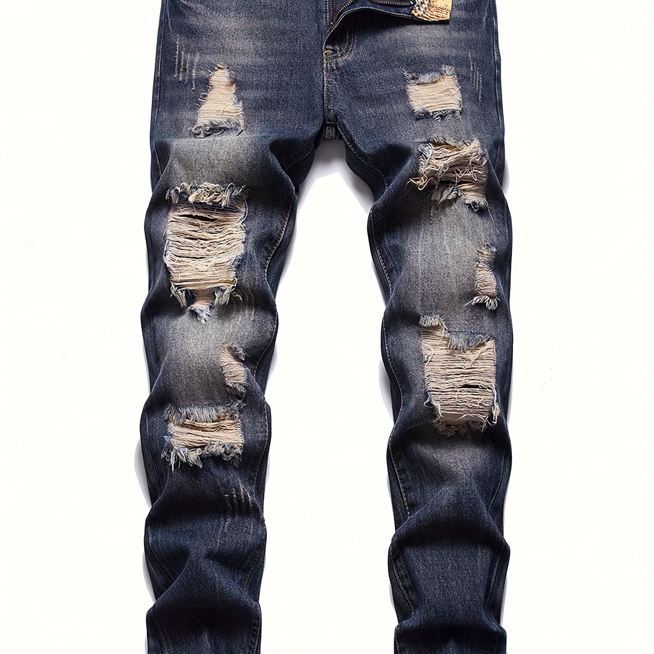 Boys Distressed Ripped Jeans Skinny Street Style Washed Denim Long Pants, Boys Clothes Outdoor
Boys Distressed Ripped Jeans Skinny Street Style Washed Denim Long Pants, Boys Clothes Outdoor