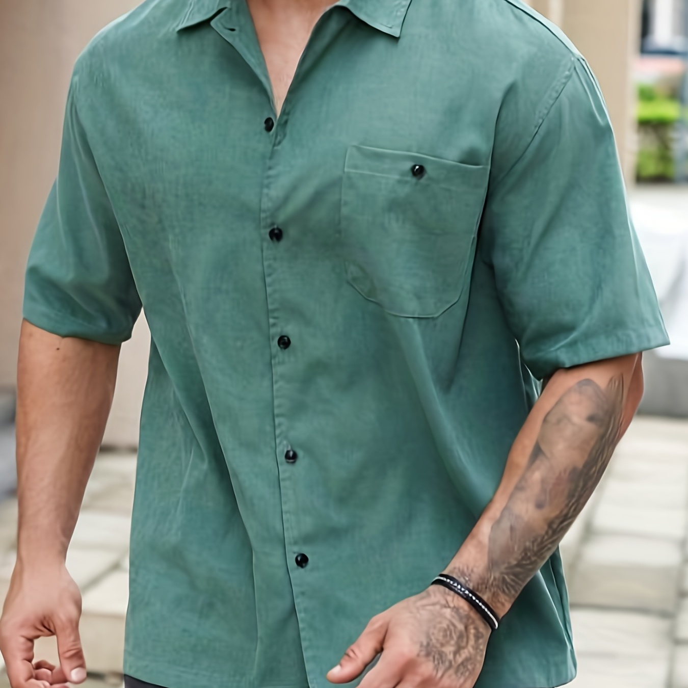 Men's Casual Solid Short Sleeve Shirt With Chest Pocket, Men's Shirt For Summer, Tops For Men
Men's Casual Solid Short Sleeve Shirt With Chest Pocket, Men's Shirt For Summer, Tops For Men