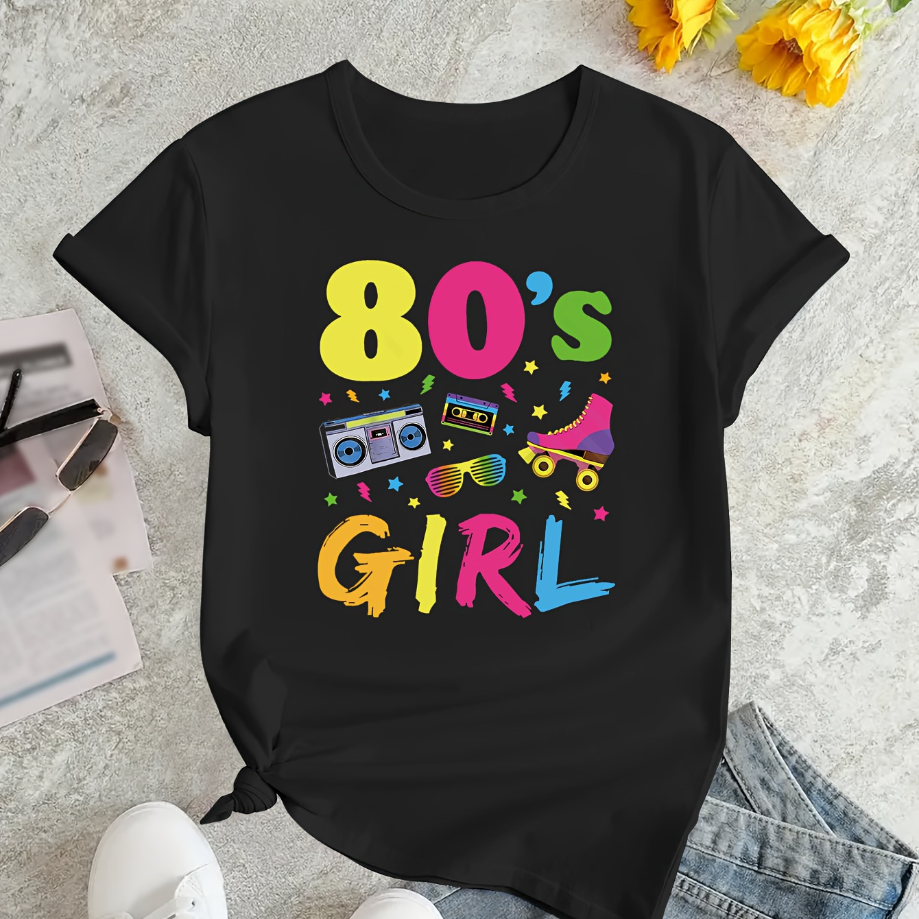 Colorful Letter Print T-shirt, Short Sleeve Crew Neck Casual Top For Summer & Spring, Women's Clothing
Colorful Letter Print T-shirt, Short Sleeve Crew Neck Casual Top For Summer & Spring, Women's Clothing