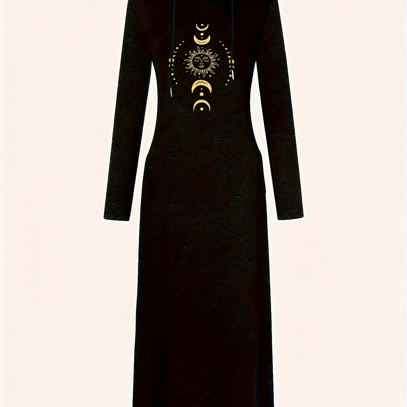 Blue Maxi Dress With Geometric Pattern - Women's Hooded Kaftan Style, Long Sleeve, Polyester, Machine Washable - Spring/summer/fall, Elegant Wear|hooded Maxi Dress|medium Elasticity
Blue Maxi Dress With Geometric Pattern - Women's Hooded Kaftan Style, Long Sleeve, Polyester, Machine Washable - Spring/summer/fall, Elegant Wear|hooded Maxi Dress|medium Elasticity