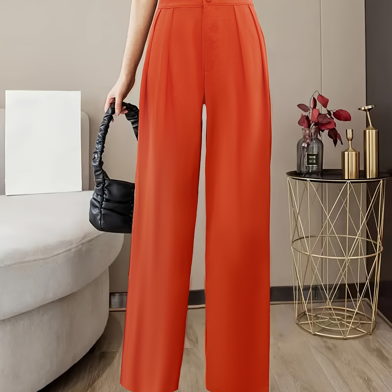 Button Front Wide Leg Pants, Casual Loose Pants For Spring & Summer, Women's Clothing
Button Front Wide Leg Pants, Casual Loose Pants For Spring & Summer, Women's Clothing