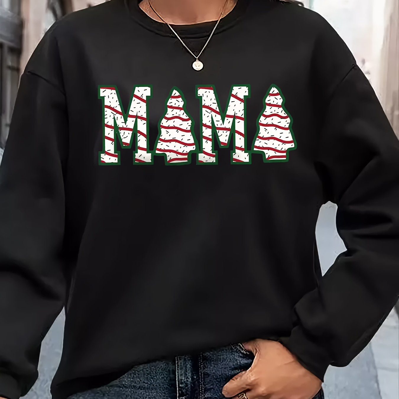 Cozy Plus Size Christmas Tree & Letter Print Sweatshirt - Casual Crew Neck Pullover For Women, Fall/winter, Plus Size Christmas Sweatshirt, Letter Print, Sports Shirt
Cozy Plus Size Christmas Tree & Letter Print Sweatshirt - Casual Crew Neck Pullover For Women, Fall/winter, Plus Size Christmas Sweatshirt, Letter Print, Sports Shirt