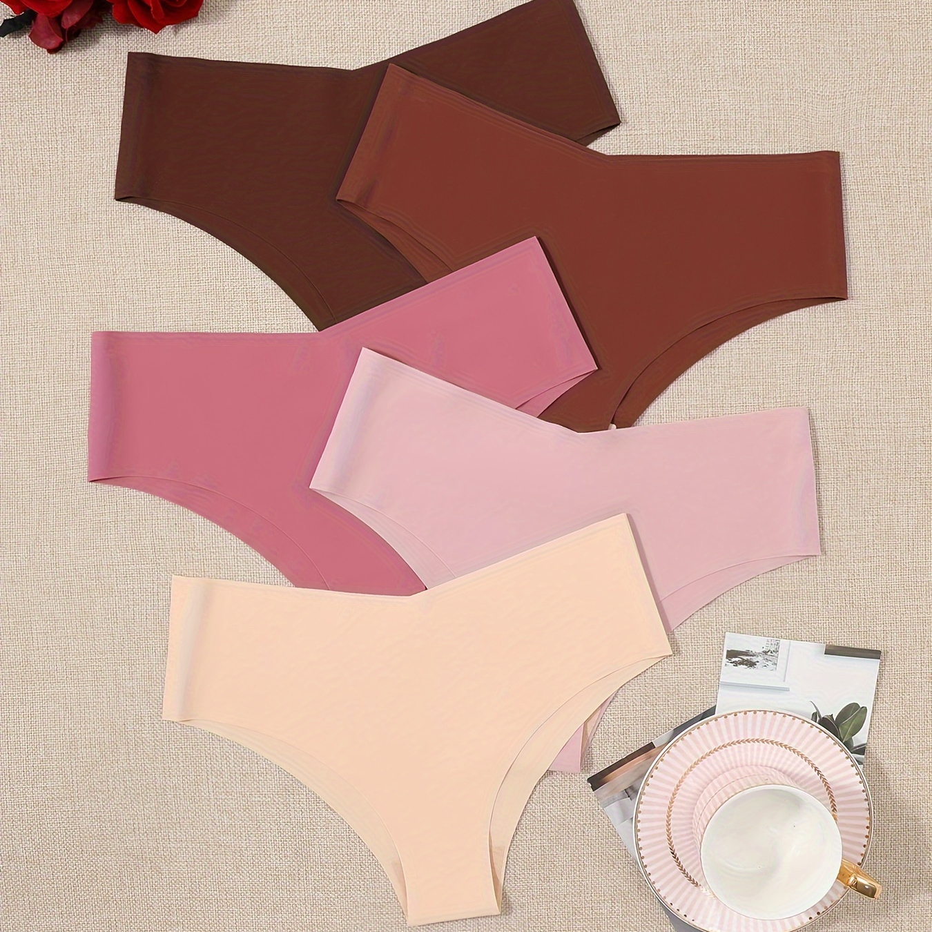 5pcs Seamless Solid Briefs, Comfy & Breathable Stretchy Intimates Panties, Women's Lingerie & Underwear
5pcs Seamless Solid Briefs, Comfy & Breathable Stretchy Intimates Panties, Women's Lingerie & Underwear