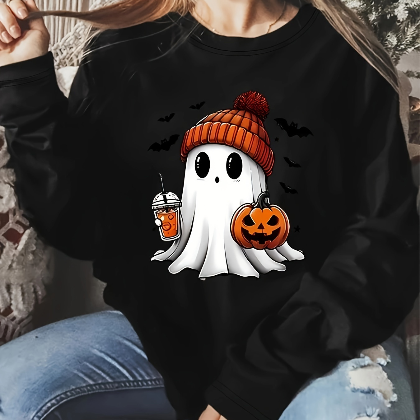 Cartoon Pattern Print, Plus Size Women's Round Neck Long Sleeve T-shirt, Women's Clothing
Cartoon Pattern Print, Plus Size Women's Round Neck Long Sleeve T-shirt, Women's Clothing