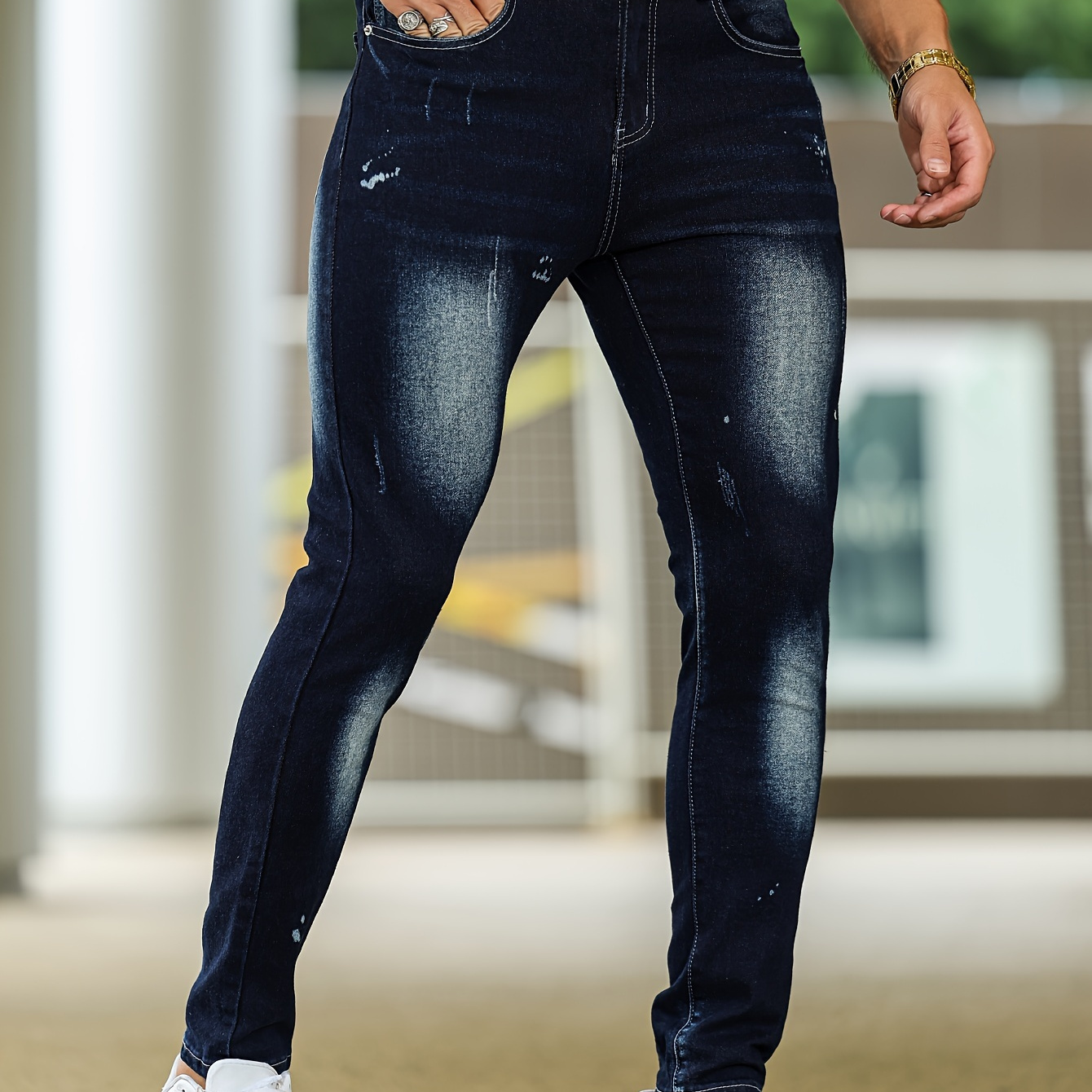 Men's Jeans, Casual Denim Pants, Solid Color, Medium Stretch, Regular Length, With Washed , Woven Denim Material For Wear
Men's Jeans, Casual Denim Pants, Solid Color, Medium Stretch, Regular Length, With Washed , Woven Denim Material For Wear