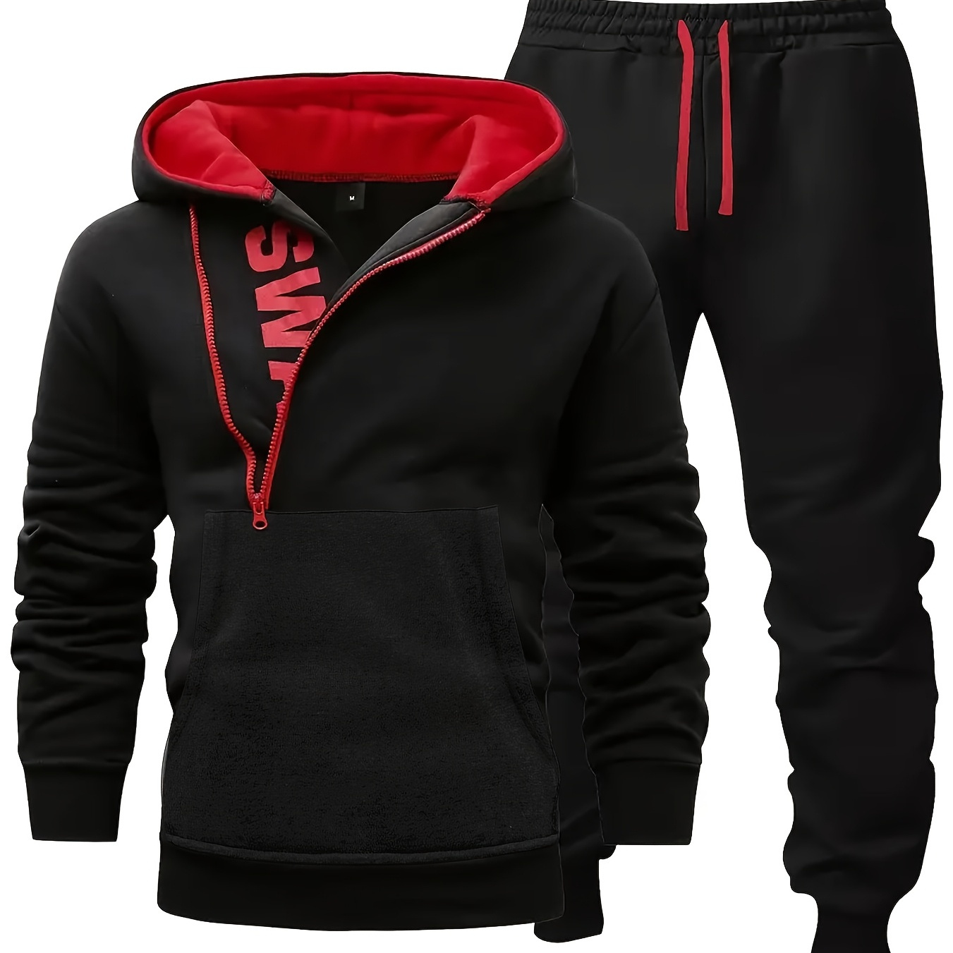 Men's 2pcs Casual Tracksuit Set, Polyester 100%, Long Sleeve Hooded Zip- With Print, Regular Fit Bottoms, Stretch, Knit Fabric, No Belt, For Hiking, Running, Weekend - Fall/winter Collection
Men's 2pcs Casual Tracksuit Set, Polyester 100%, Long Sleeve Hooded Zip- With Print, Regular Fit Bottoms, Stretch, Knit Fabric, No Belt, For Hiking, Running, Weekend - Fall/winter Collection