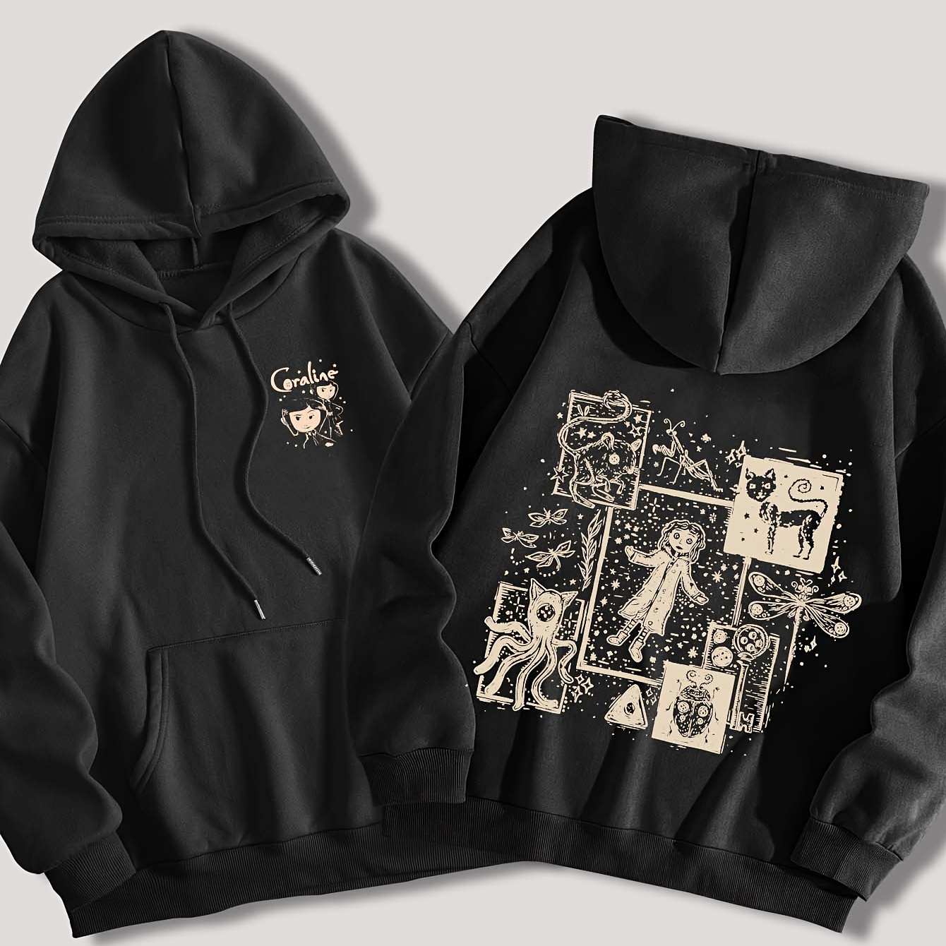 Women's Cozy Cartoon Graphic Hoodie - Casual Drawstring Pullover With Kangaroo Pocket, Fall & Winter
Women's Cozy Cartoon Graphic Hoodie - Casual Drawstring Pullover With Kangaroo Pocket, Fall & Winter