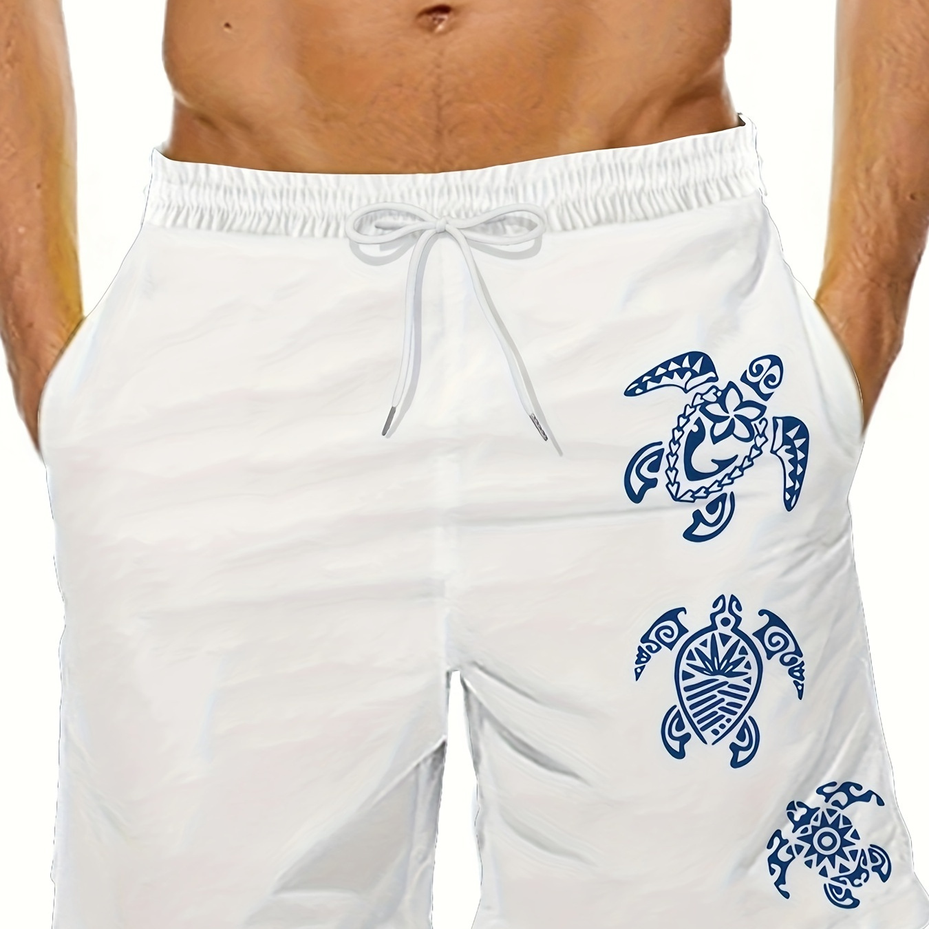 Men's Turtle Pattern Print Slightly Stretch Elastic Waist Drawstring Shorts For Summer Casual Daily Wear
Men's Turtle Pattern Print Slightly Stretch Elastic Waist Drawstring Shorts For Summer Casual Daily Wear