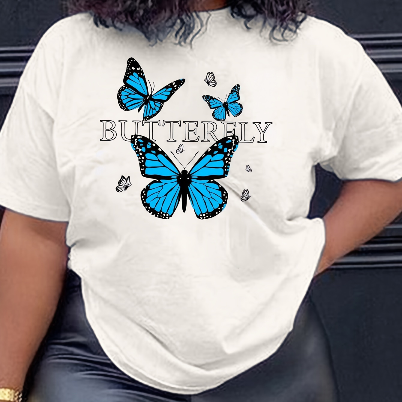 Butterfly Print T-shirt, Short Sleeve Crew Neck Casual Top For Summer & Spring, Women's Clothing
Butterfly Print T-shirt, Short Sleeve Crew Neck Casual Top For Summer & Spring, Women's Clothing