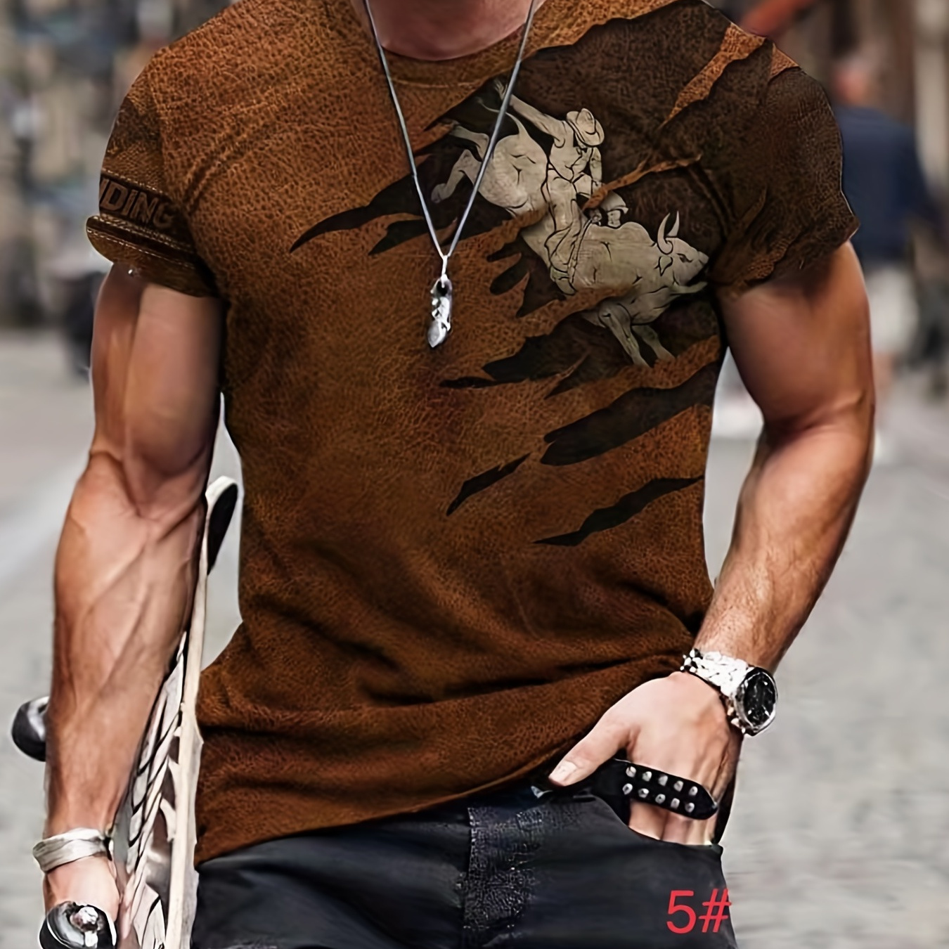 Men's Cowboy 3d Print Fashion Casual T-shirt Pajamas, Crew Neck Short Sleeve Slim Fit , Loungewear Tops
Men's Cowboy 3d Print Fashion Casual T-shirt Pajamas, Crew Neck Short Sleeve Slim Fit , Loungewear Tops